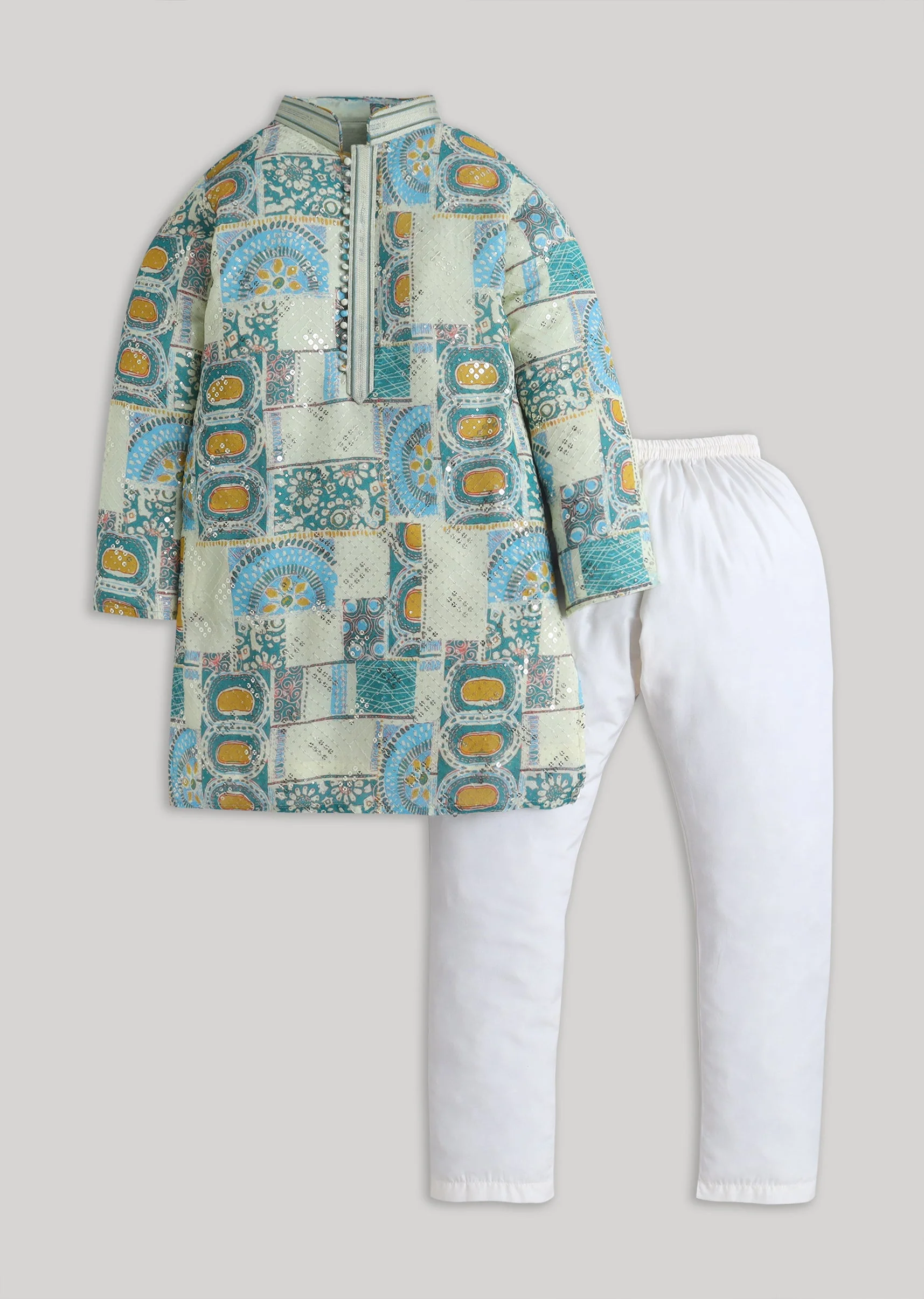 A Pastel Abstract Sequin Kurtaa Sets