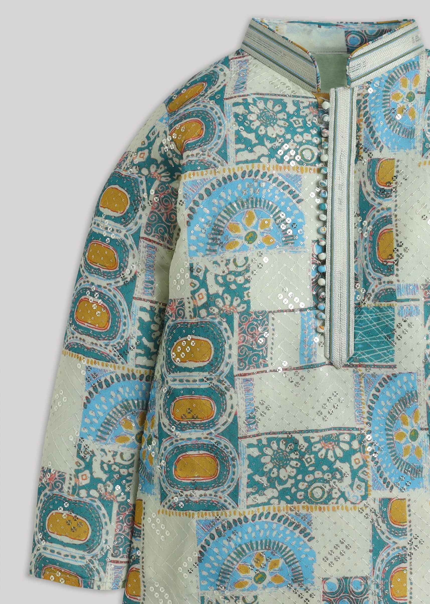 A Pastel Abstract Sequin Kurtaa Sets - Image 4