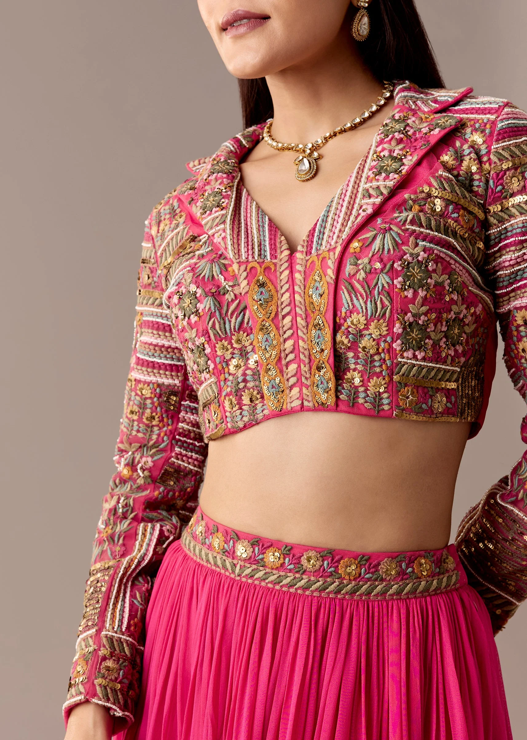 A Pink Bridesmaid Lehenga Sets - Image 2