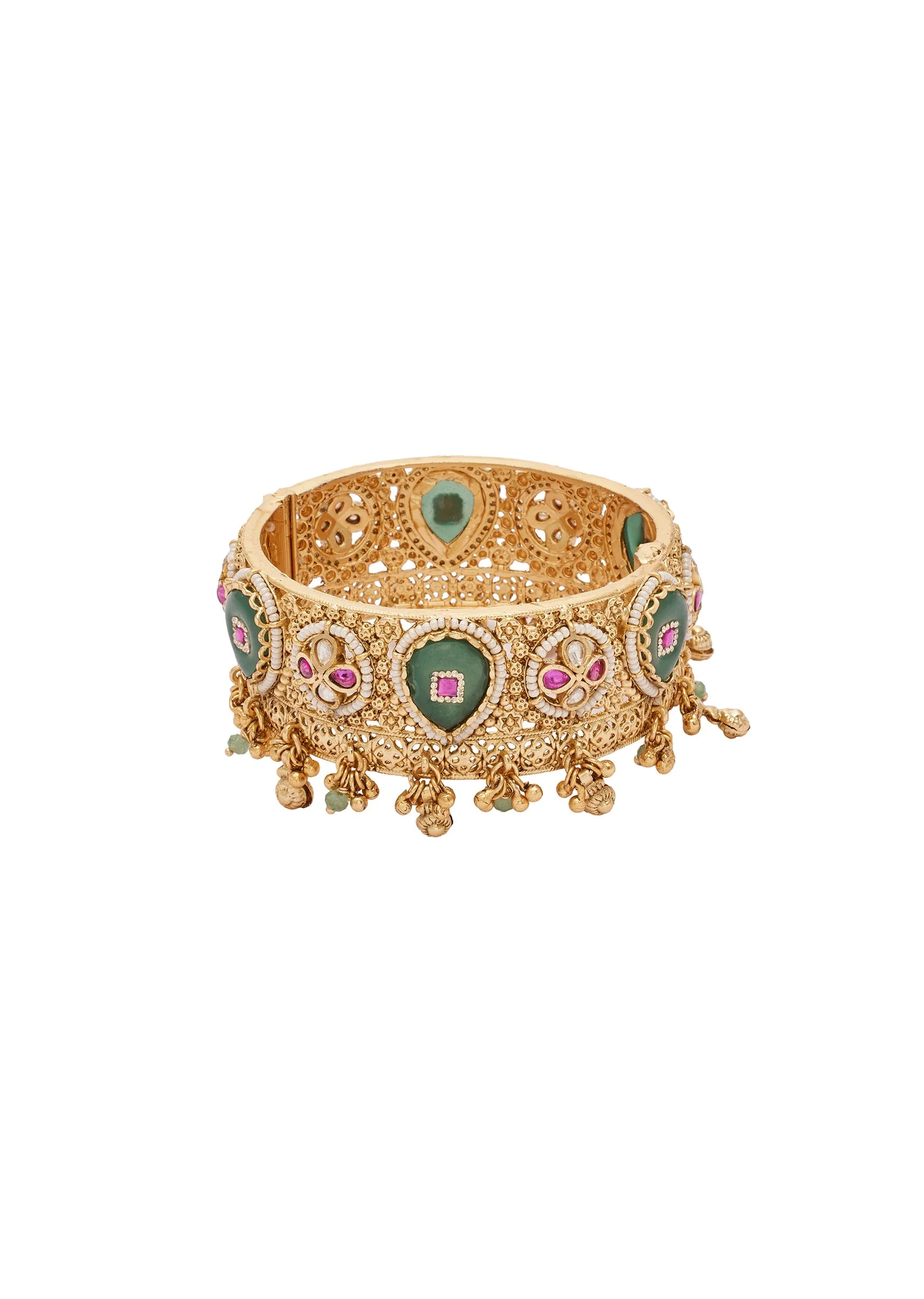 Antique Gold Kundan Kada Set - Image 3