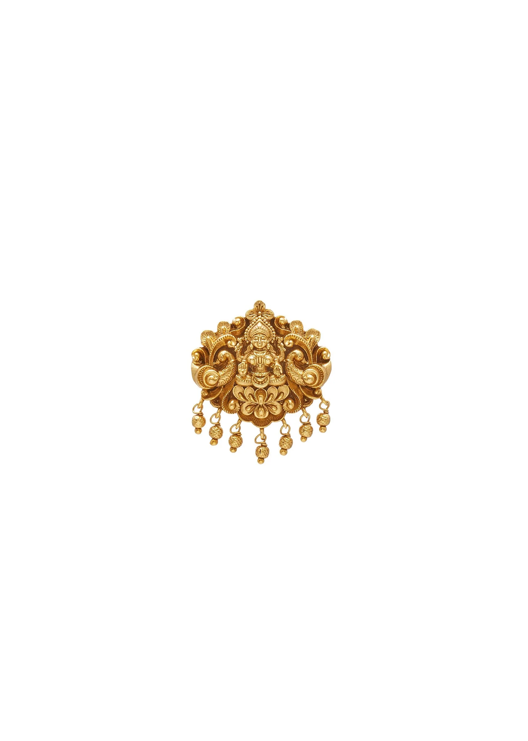 Antique Gold Temple Statement Ring - Image 2