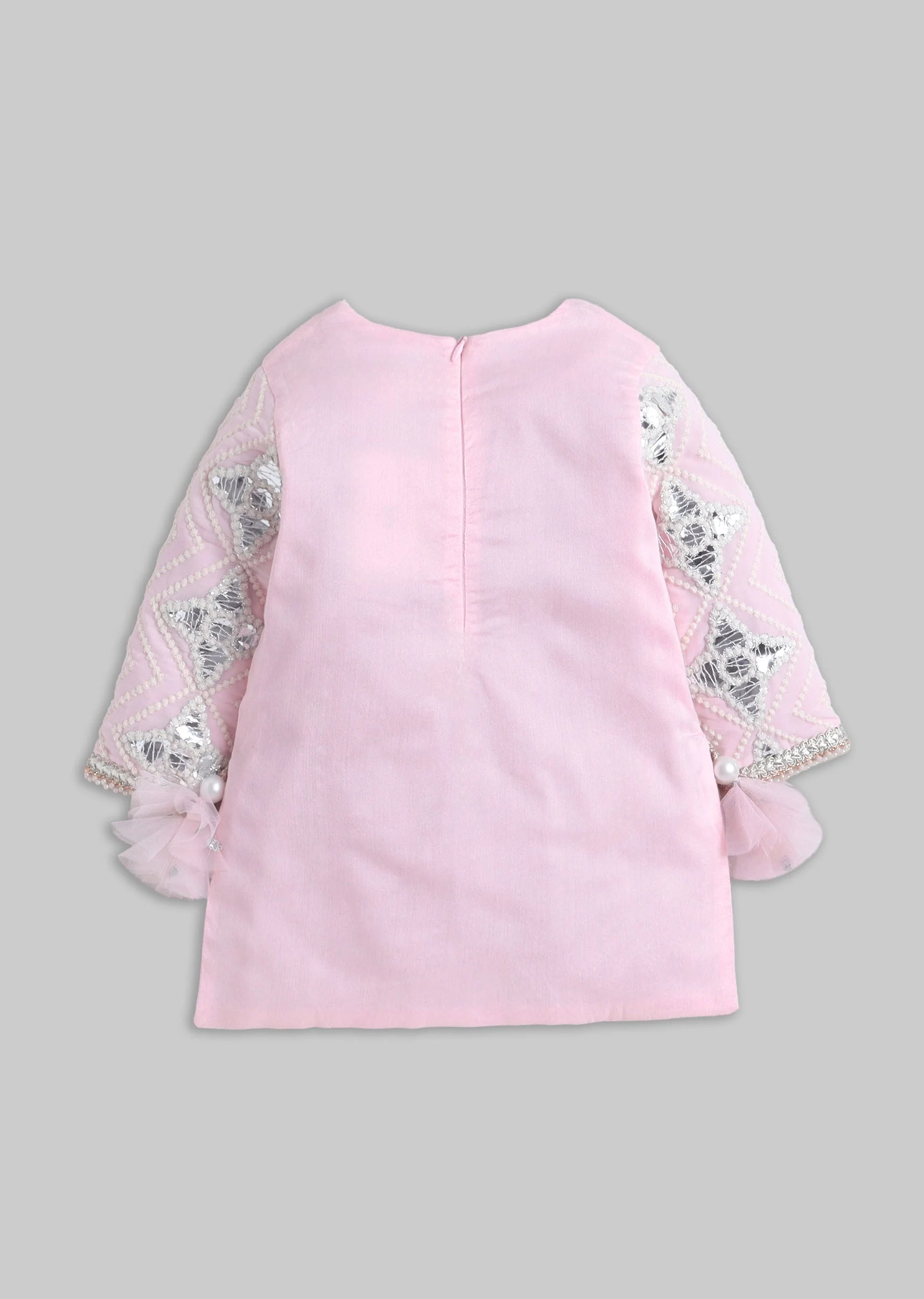 Baby Pink Embroidered Salwar Kameez Set with Dupatta - Image 3
