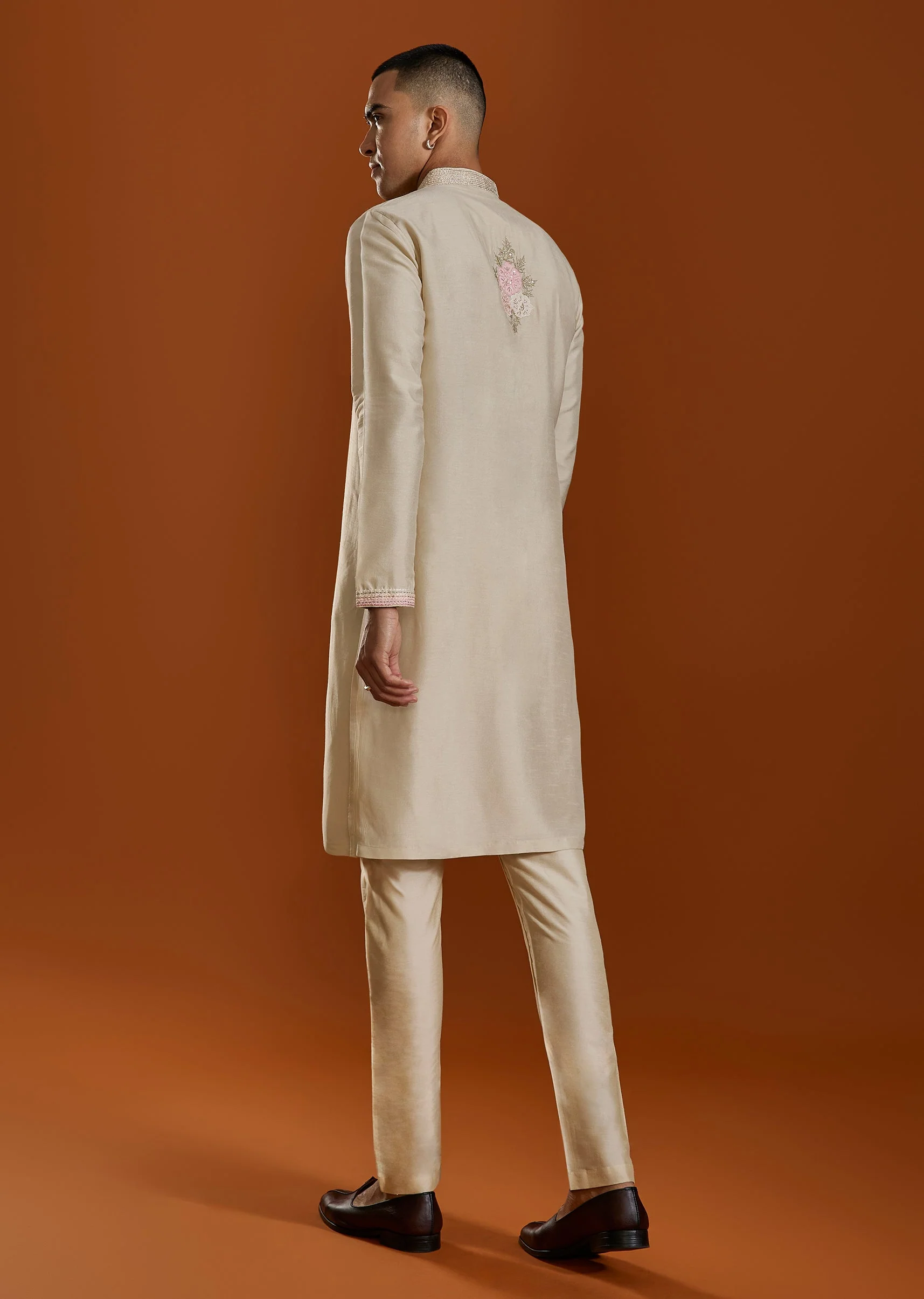Beige Embroidery Kurta Sets - Image 5