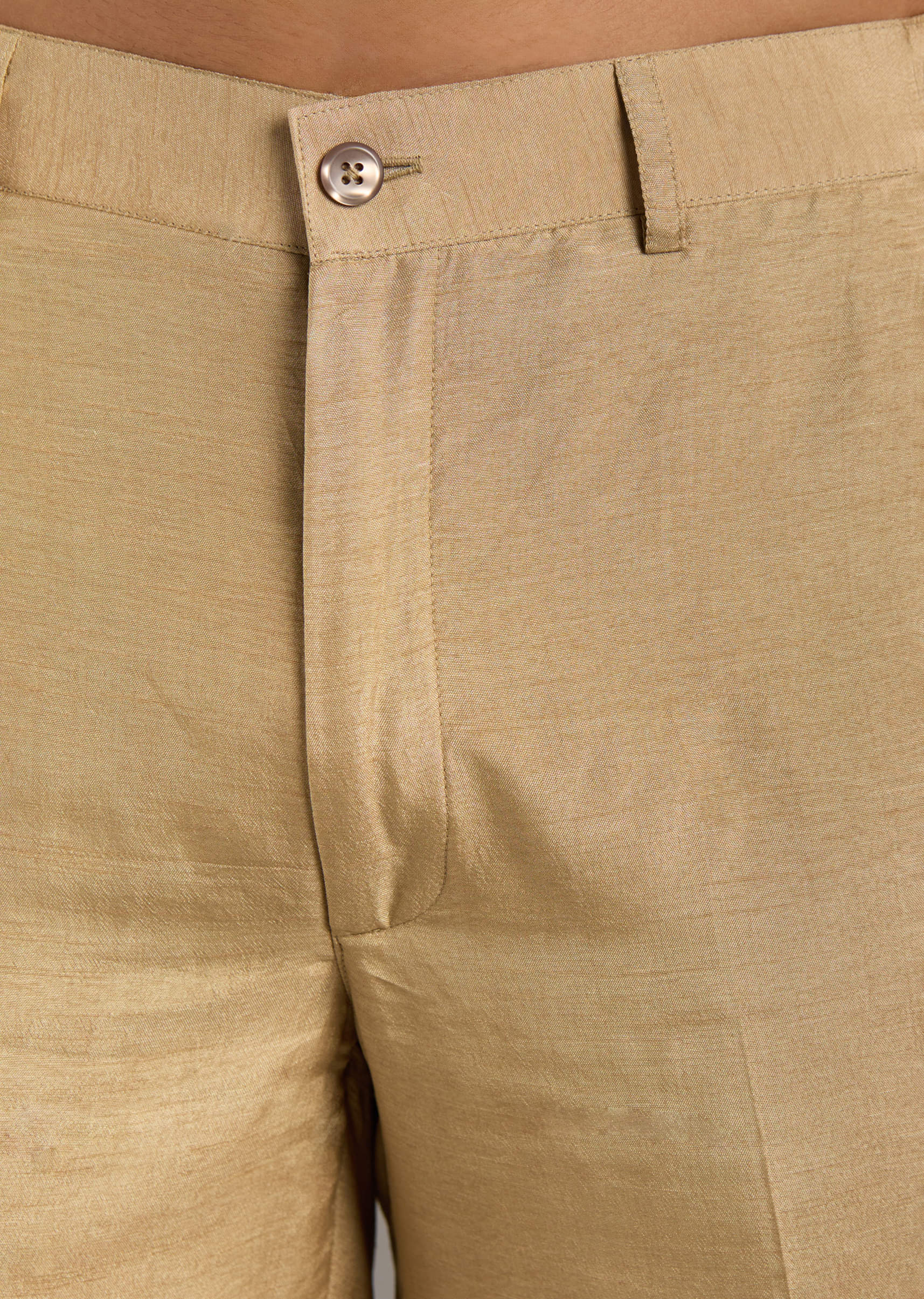 Beige Kurta Jacket Set For Men With Beads And Resham Work - Image 7