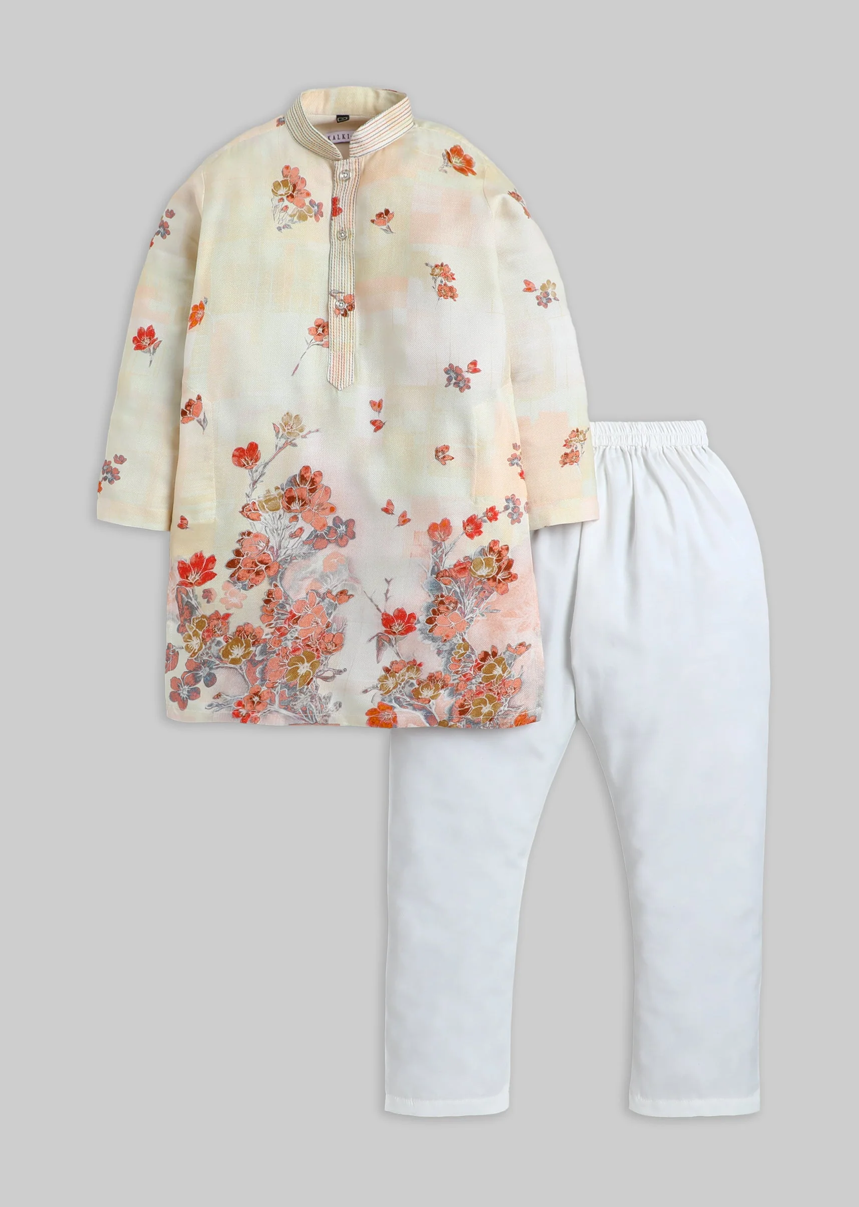 Beige Kurta Set For Boys