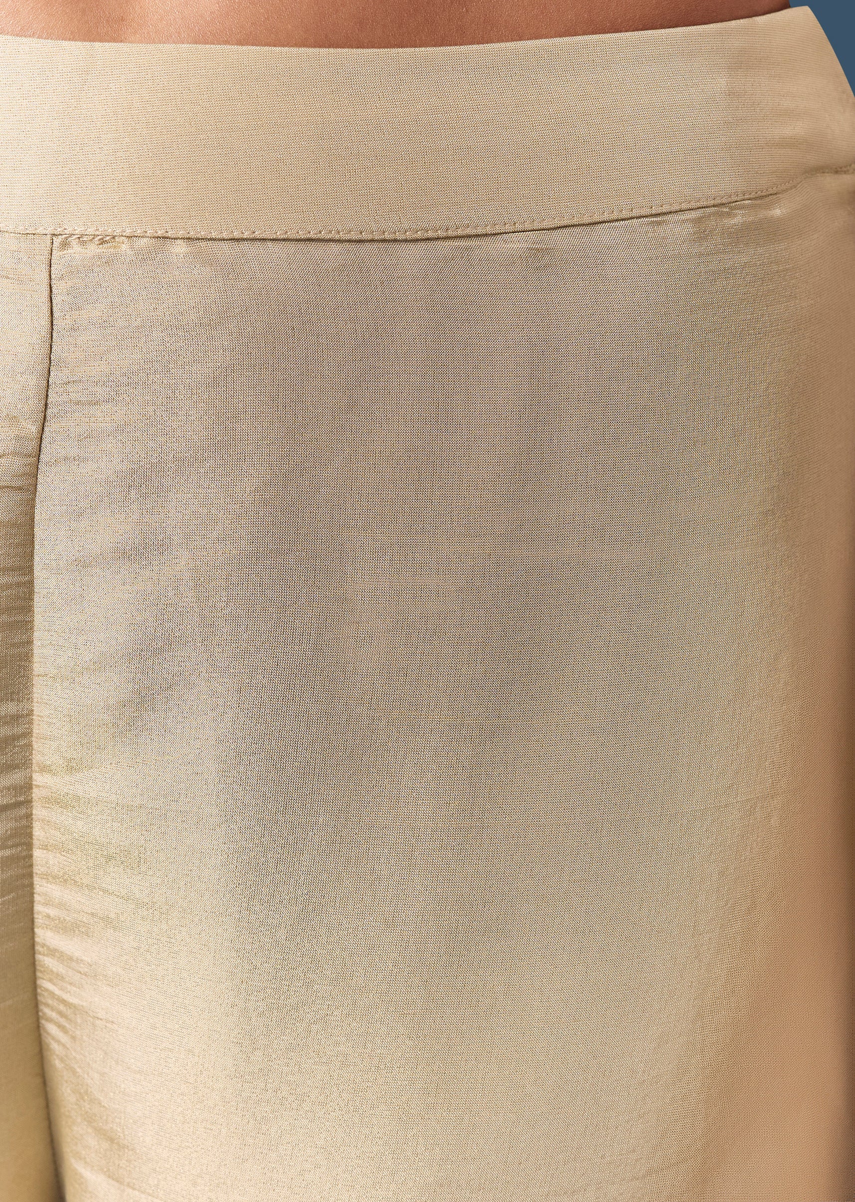 Beige Sequinned Tissue Kurta Palazzo Set With Dupatta - Image 6