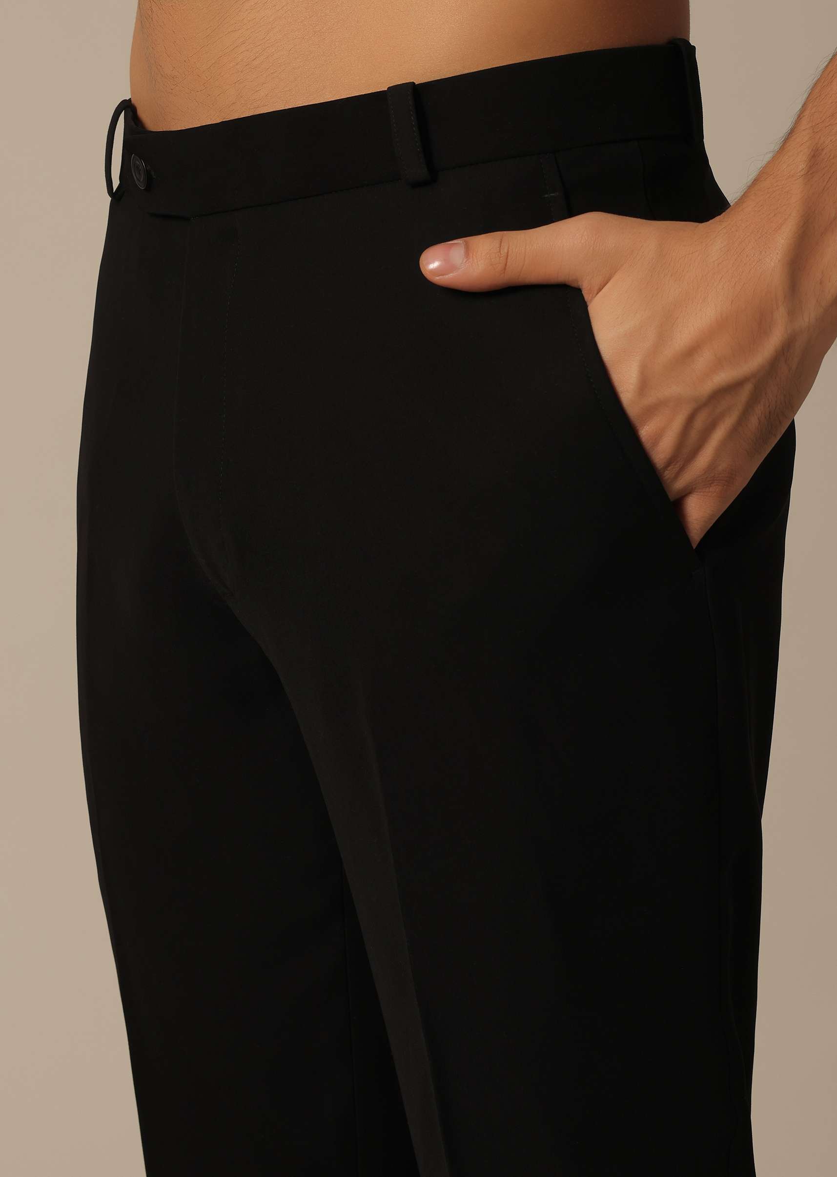 Black Blazer Set With Cutwork Detail - Image 10