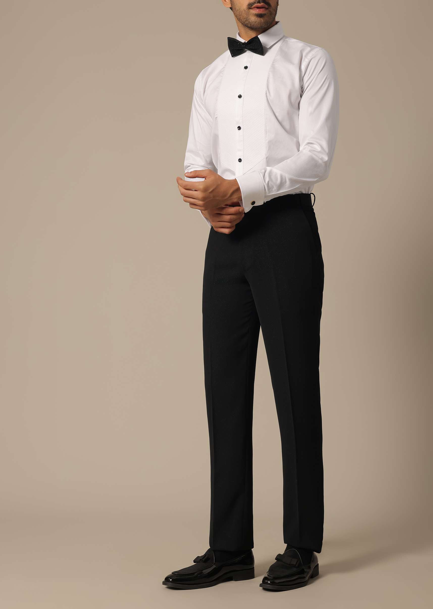 Black Blazer Set With Embroidered Detail - Image 17