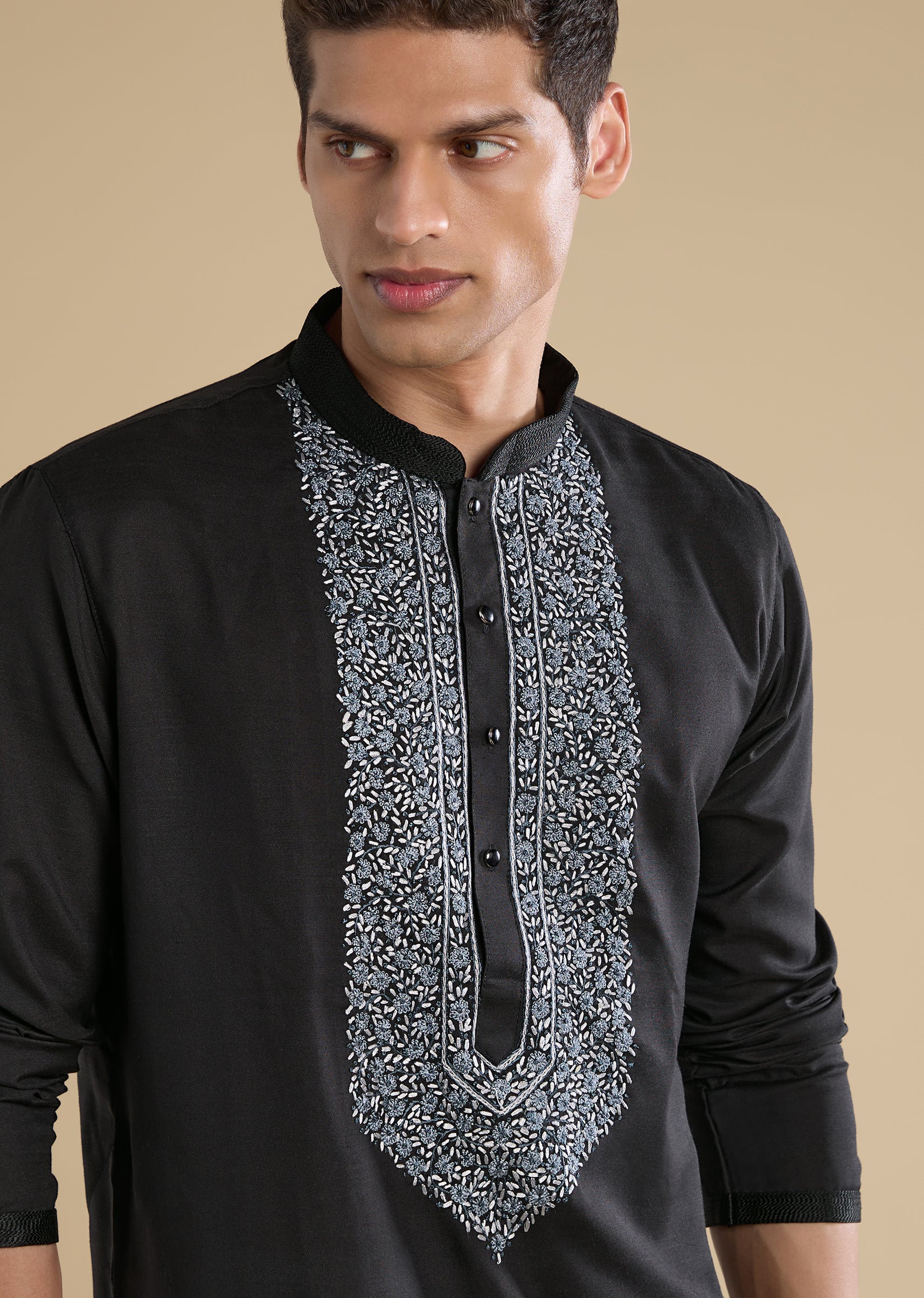 Black Casual Kurta Set - Image 2