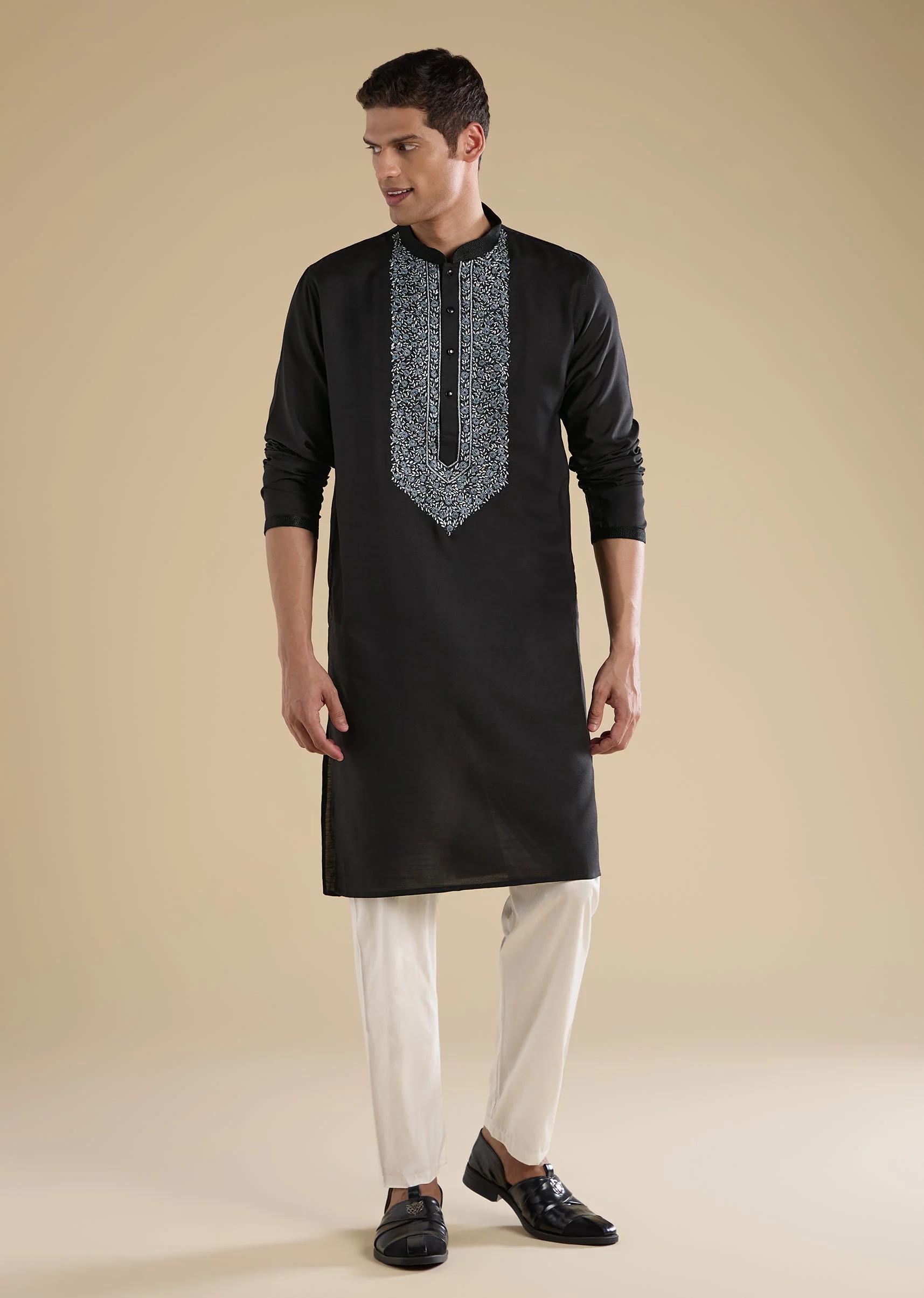 Black Casual Kurta Set - Image 3