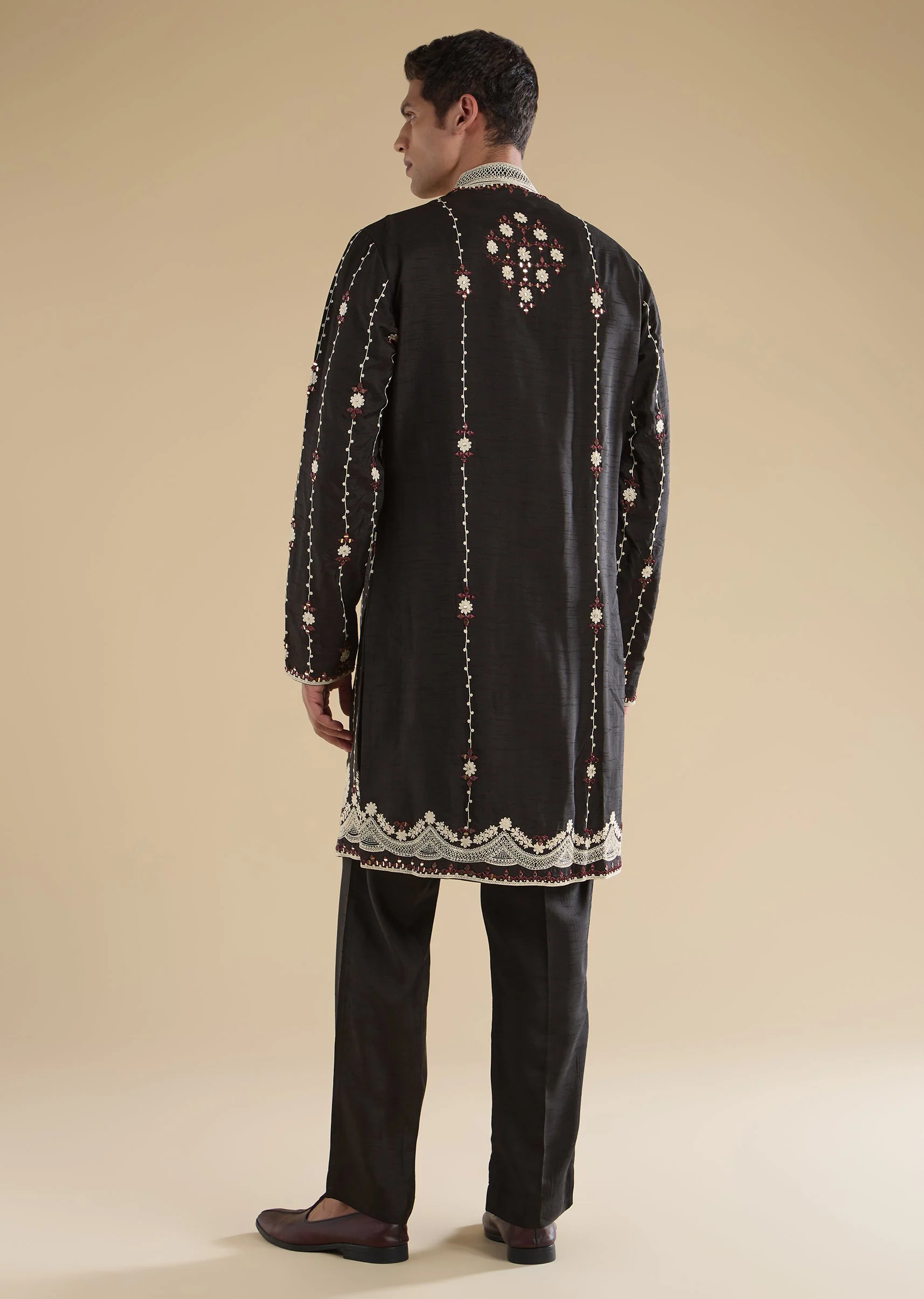 Black Doriwork Kurta Set - Image 5