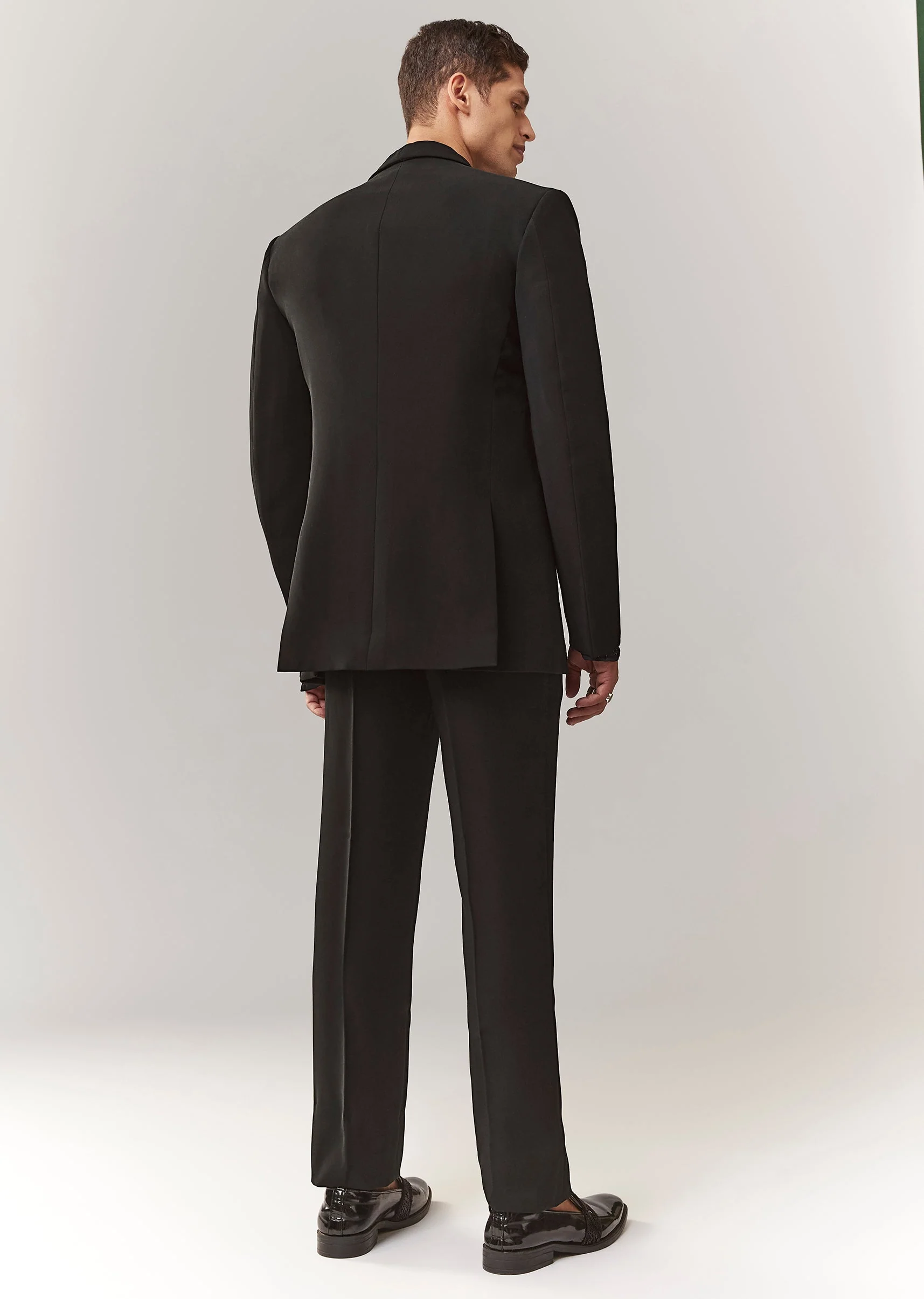 Black Embroidered Jacket Set With Cutdana And Bead Work - Image 5