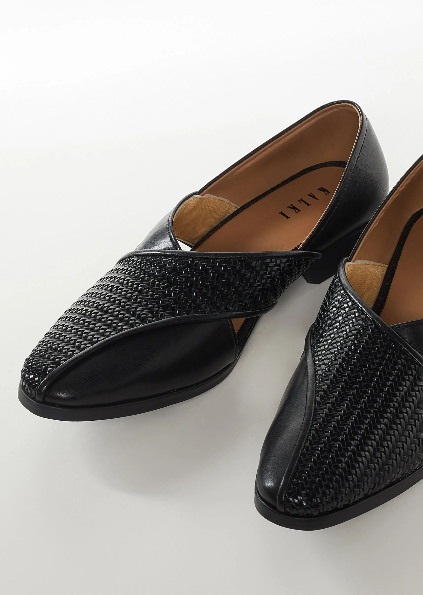 Black Faux Leather Mens Footwear - Image 2