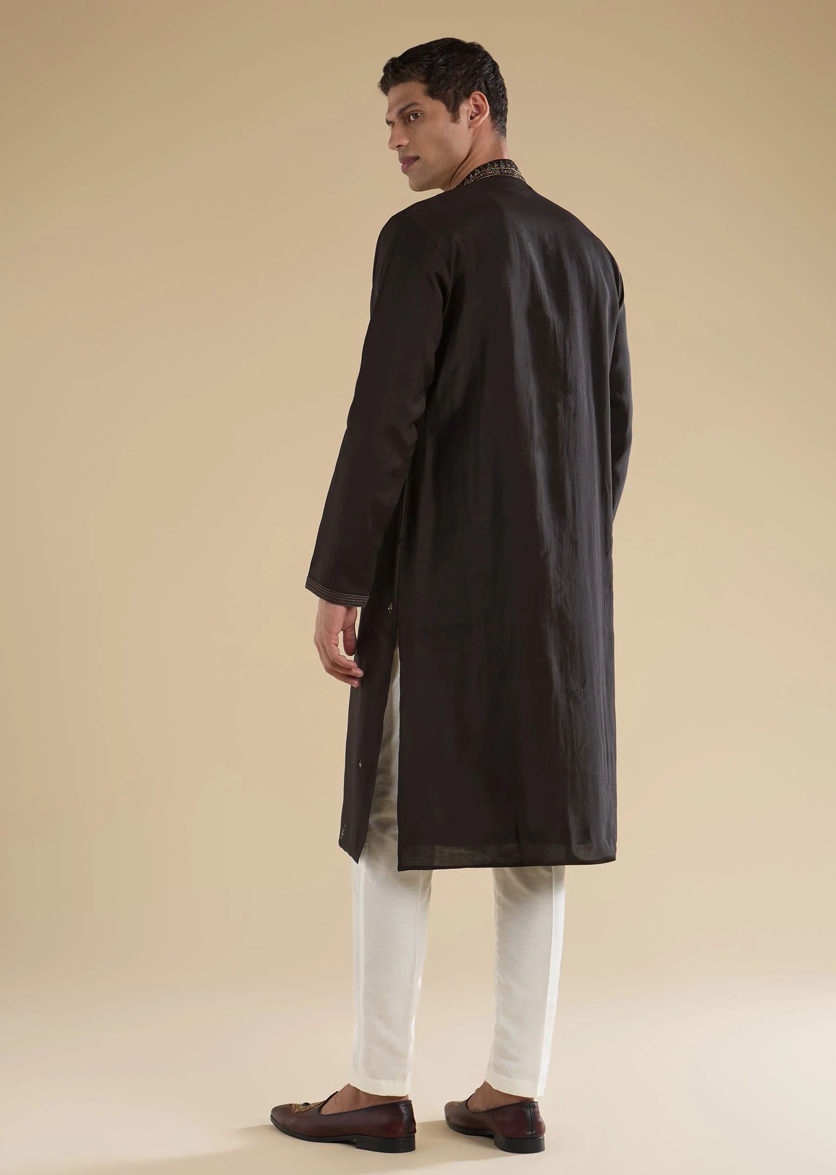 Black Festive Kurta Set - Image 5