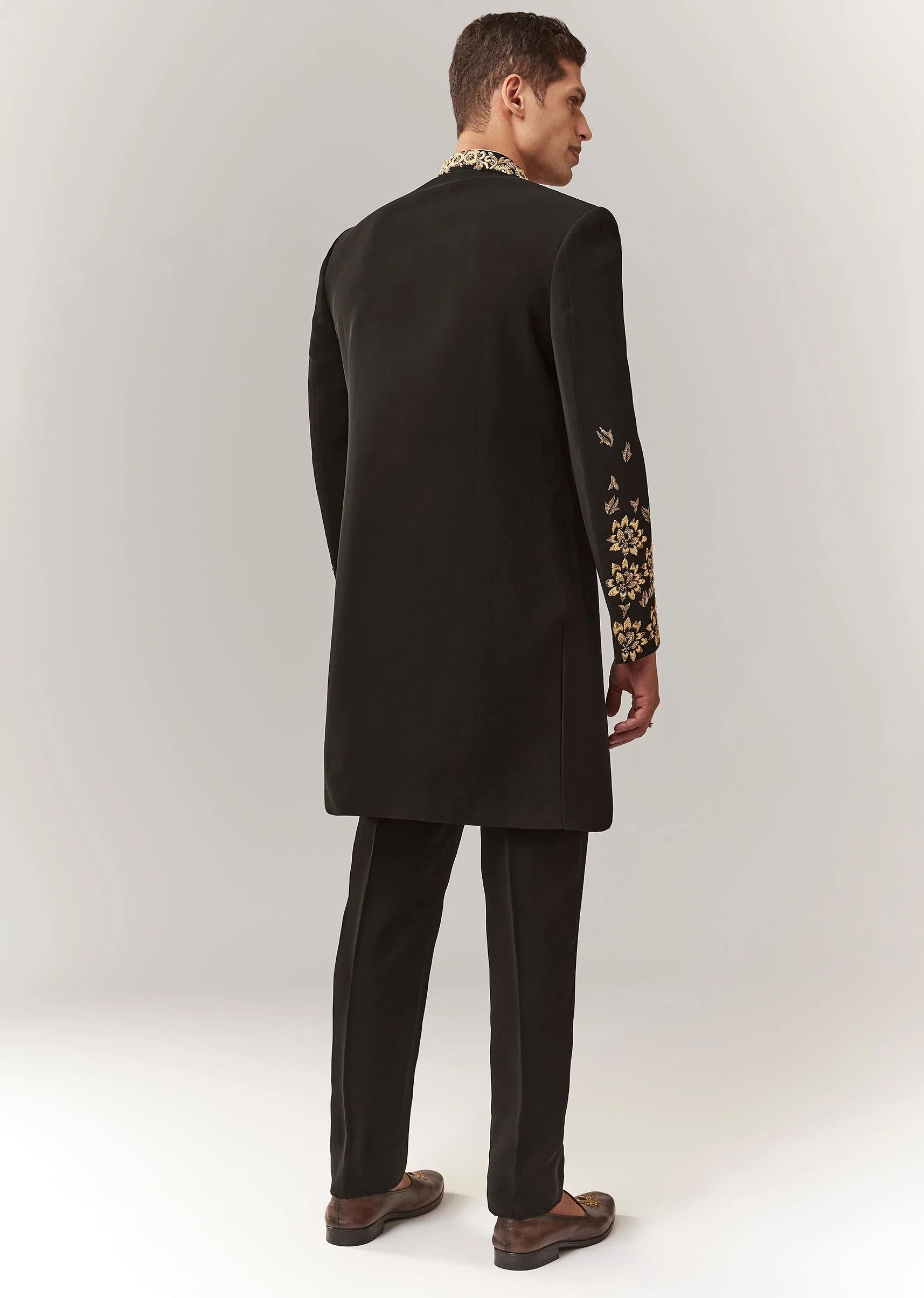 Black Indo Western With Zardosi Work - Image 5