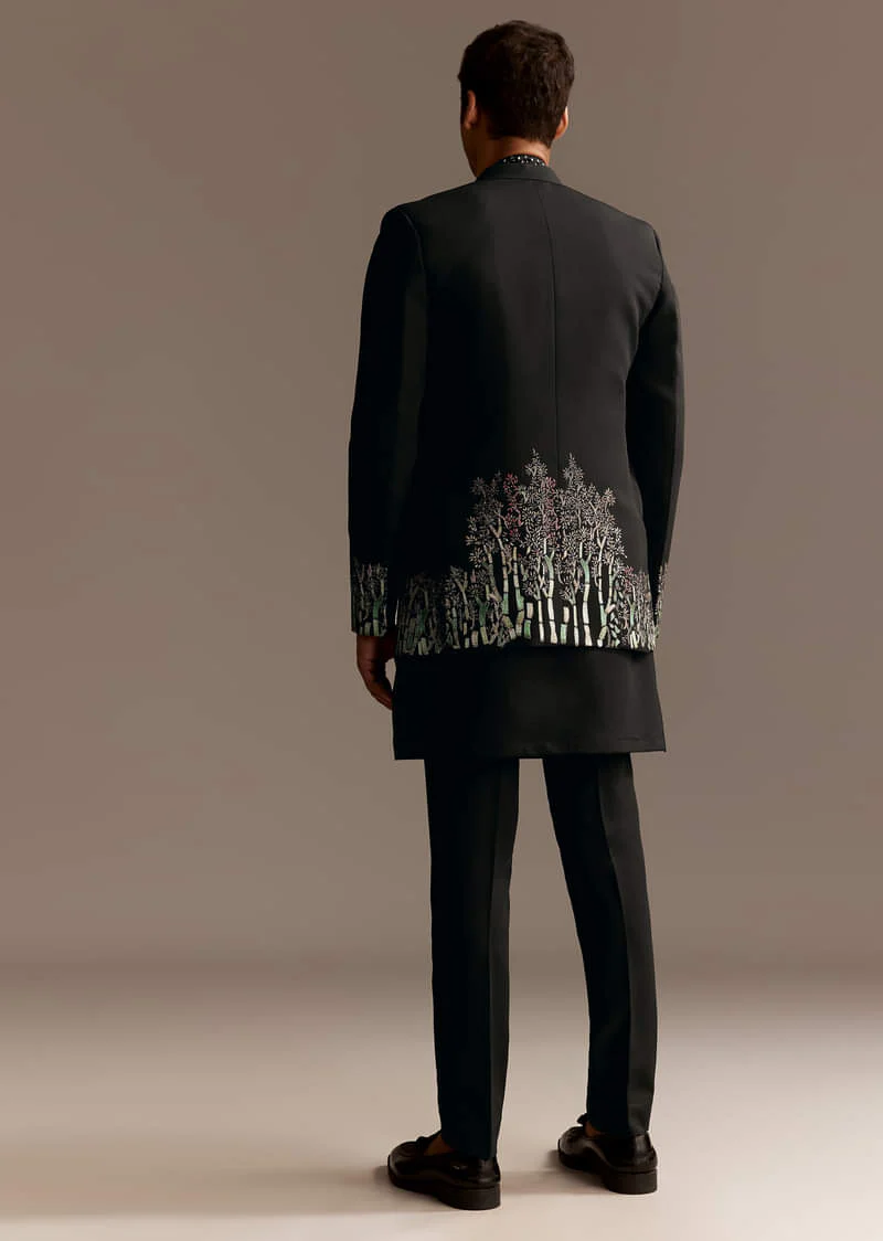 Black Jodhpuri Kurta Set - Image 6