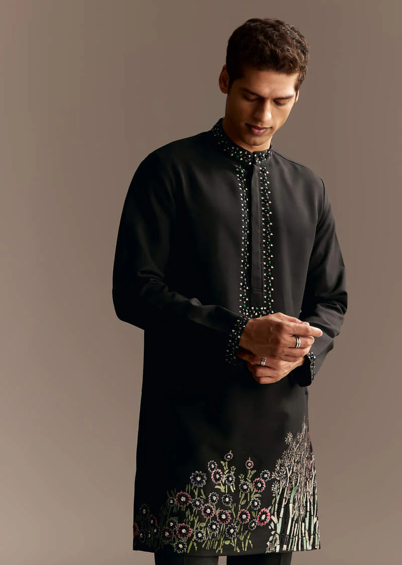 Black Jodhpuri Kurta Set - Image 7