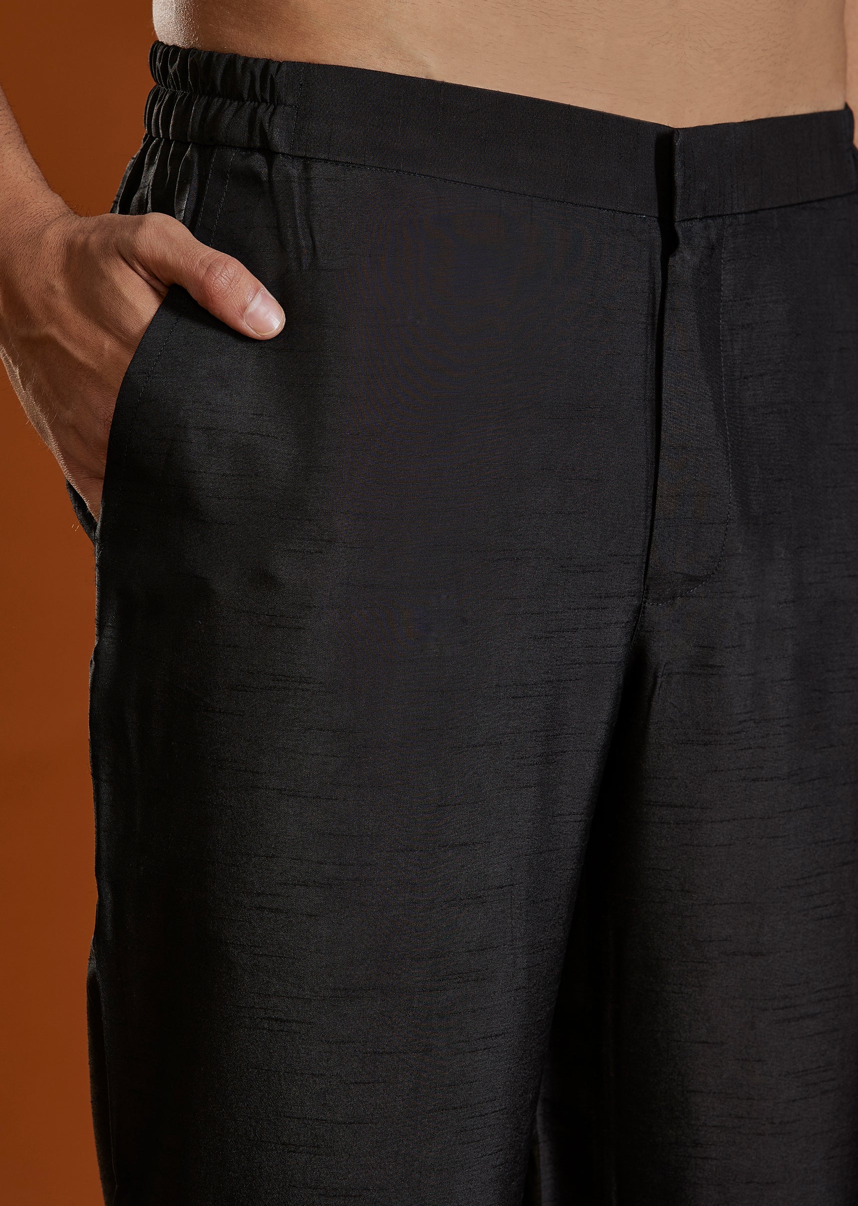 Black Kurta Jacket Set - Image 7
