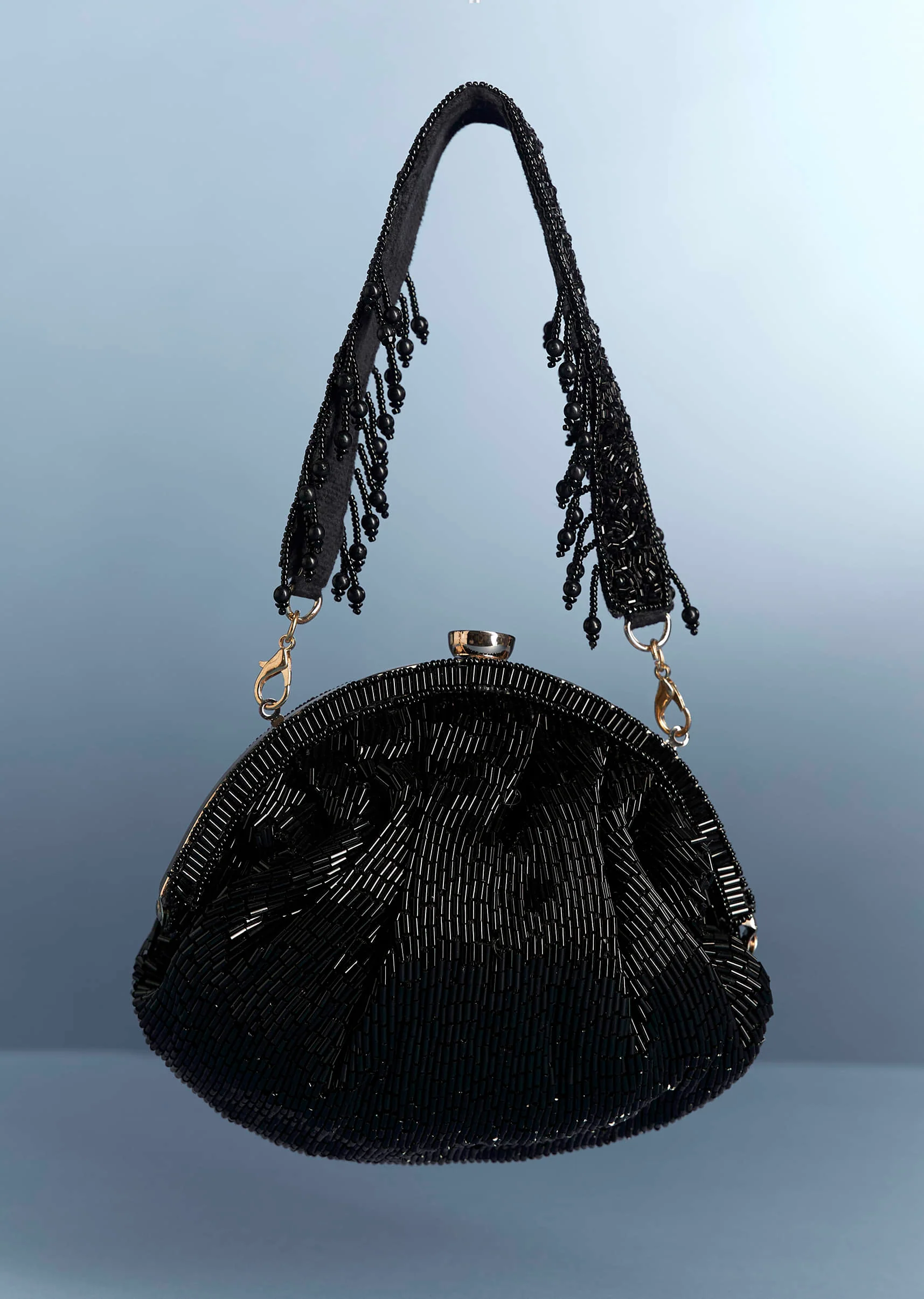 Black Potli With Sequin Work