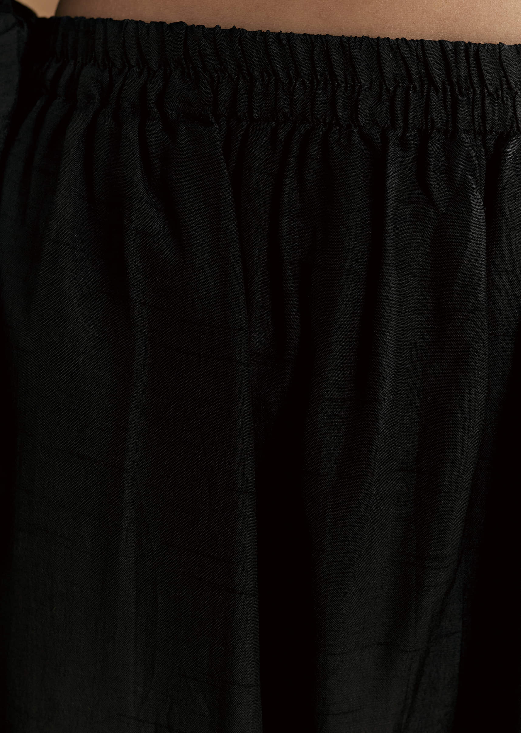 Black Silk Kurta Set With Zardosi And Resham Embroidery - Image 6