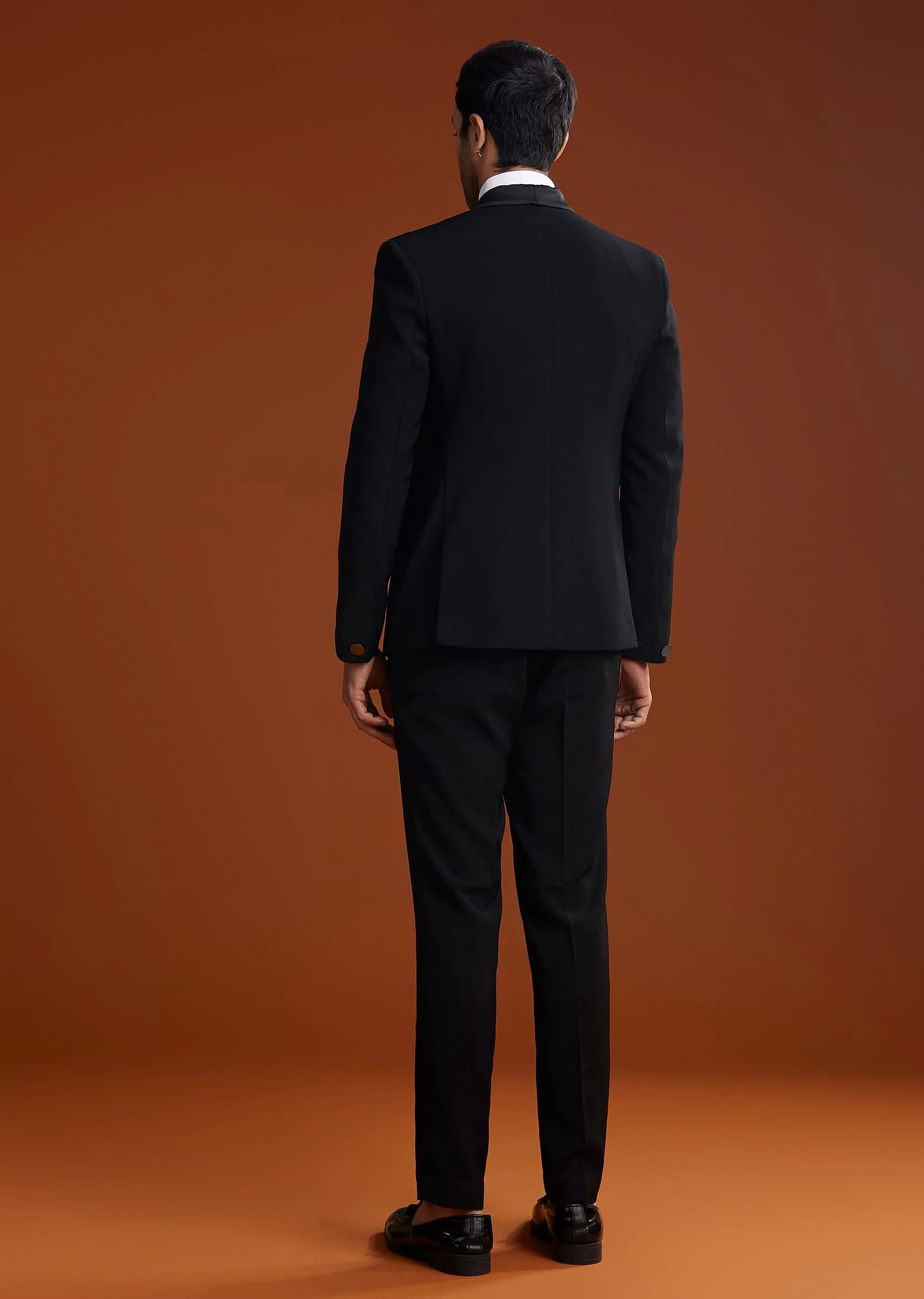 Black Suiting Coat Set With Cutdana Embroidery - Image 5