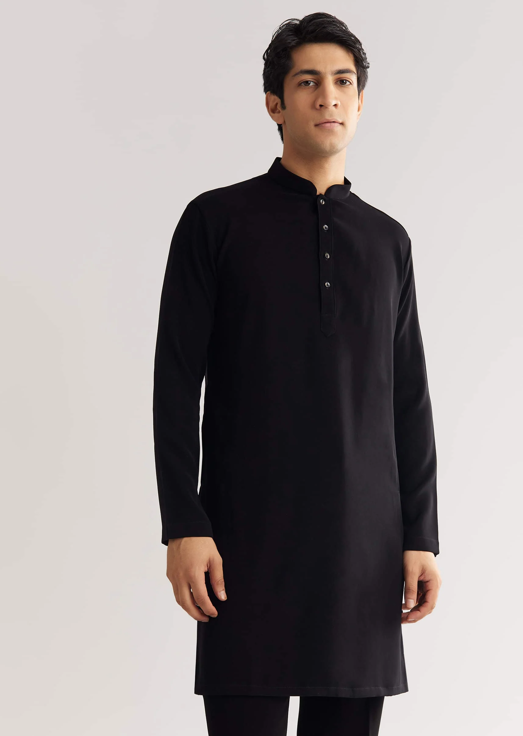 Black Suiting Indo Western With Thread And Beadwork - Image 7