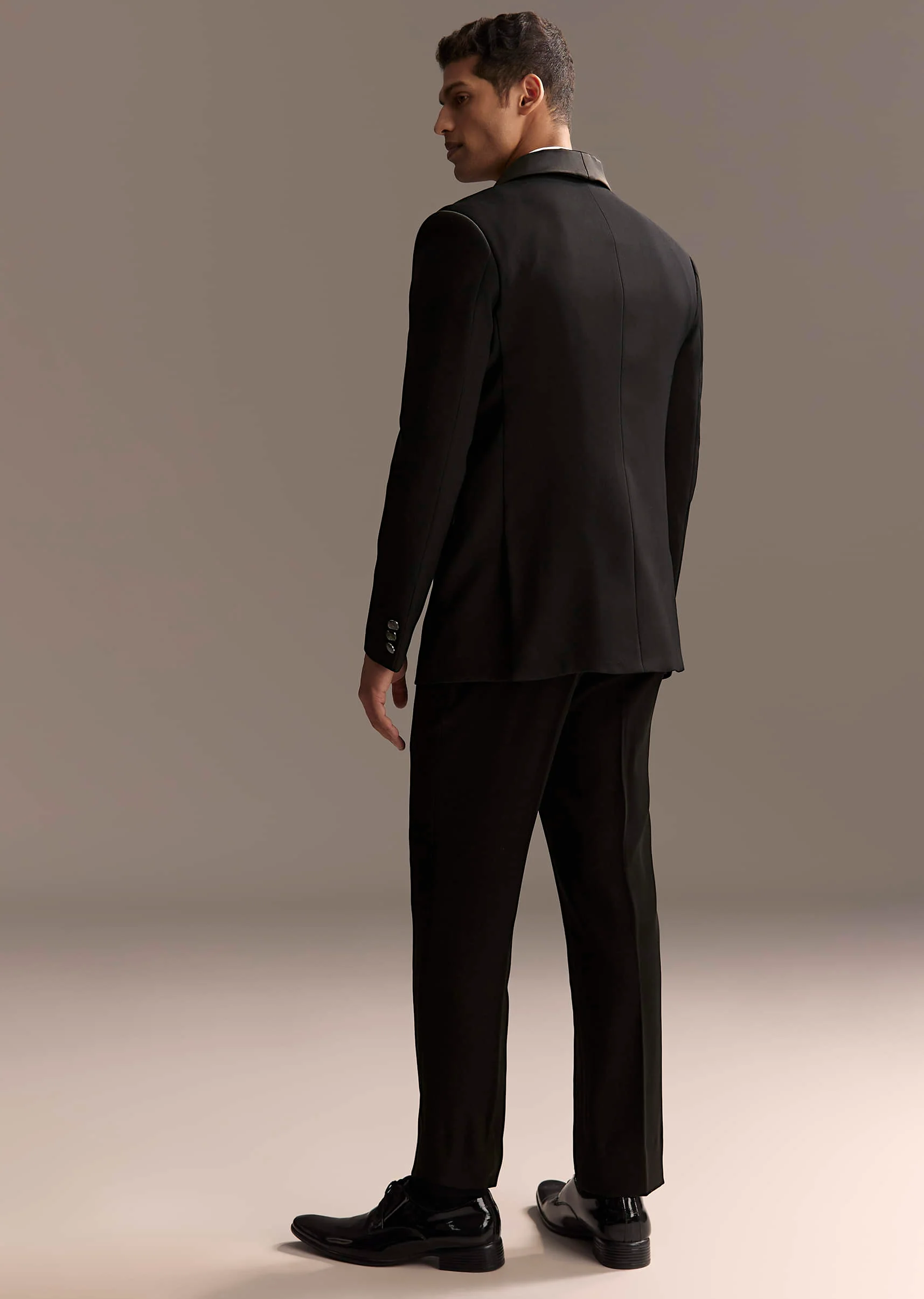 Black Tuxedo For Men With Rich Hand Embroidery - Image 3