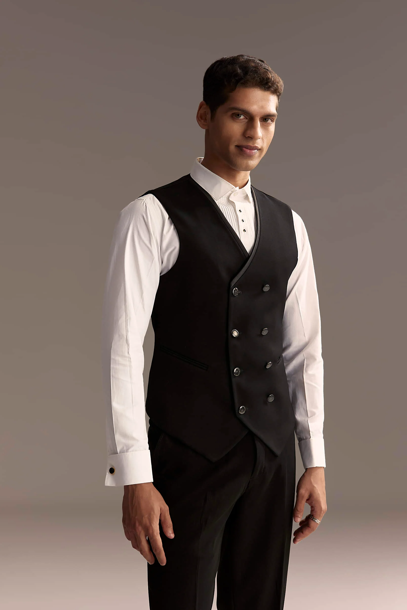 Black Tuxedo For Men With Rich Hand Embroidery - Image 6