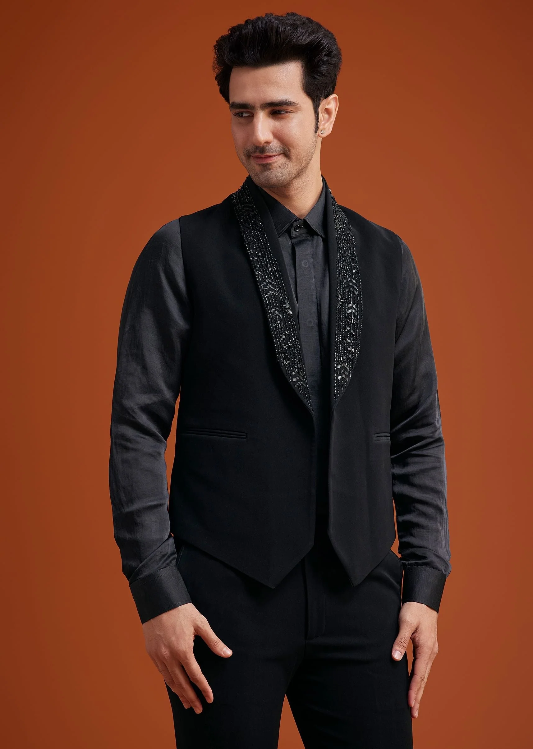 Black Tuxedo With Embroidery - Image 6