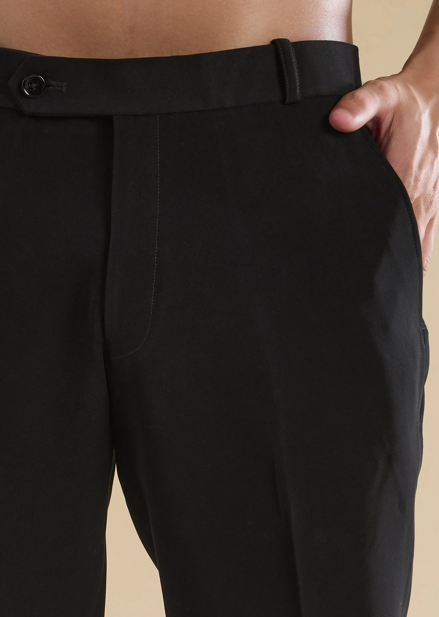 Black Velvet Embellished Indo Western Set - Image 6