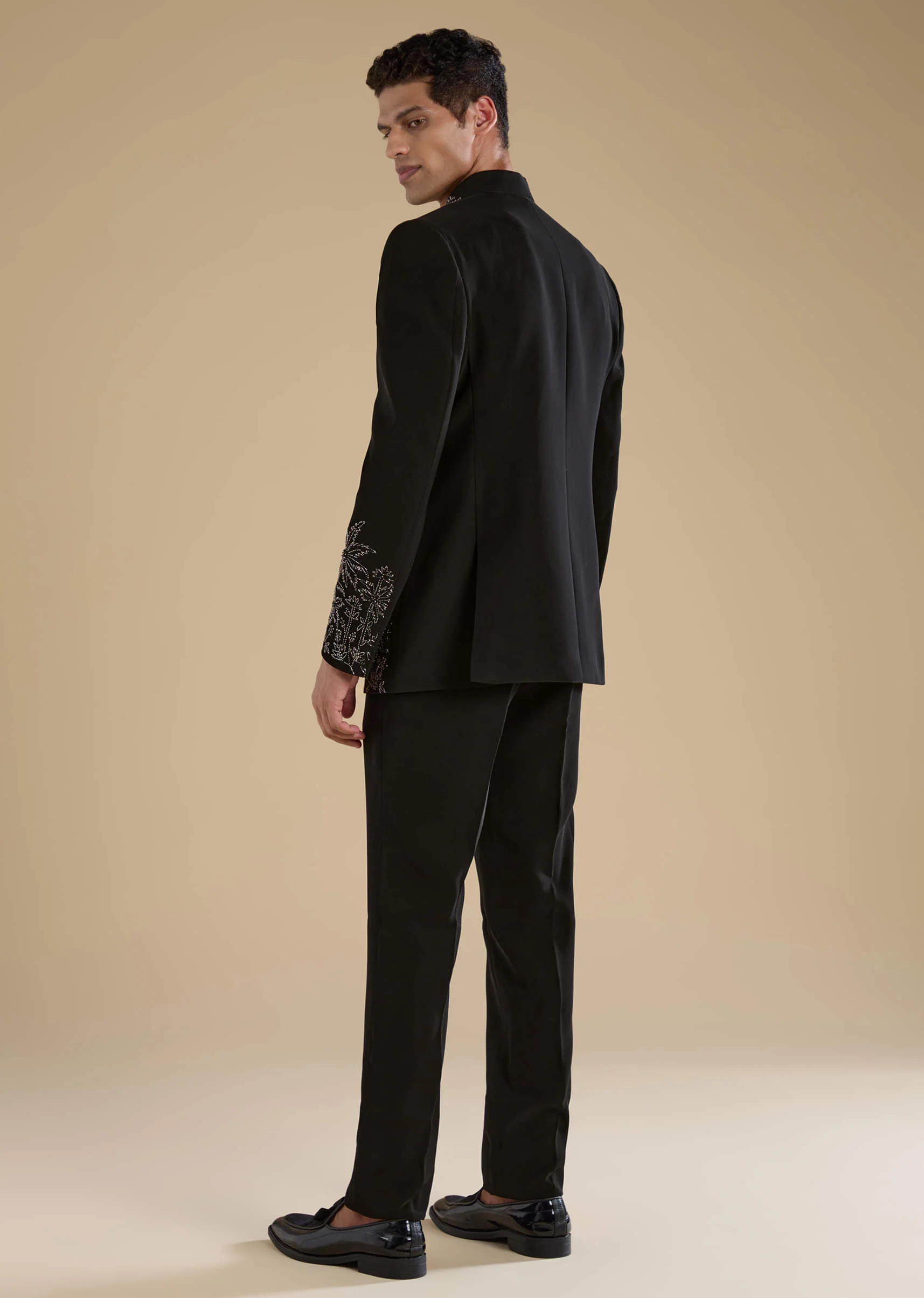 Black Velvet Jodhpuris with Cutdana Work - Image 6