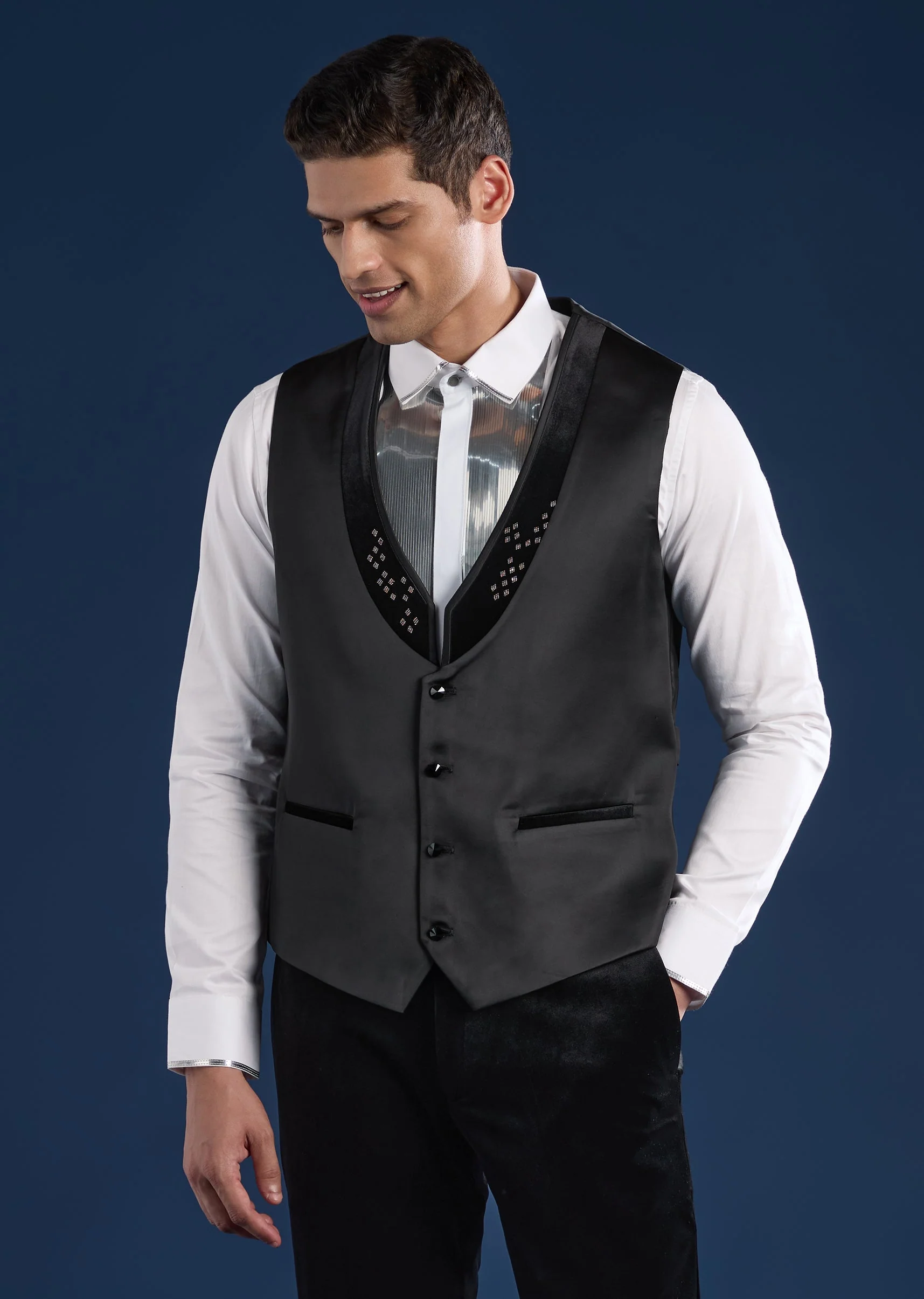 Black Velvet Tuxedo Set - Image 6