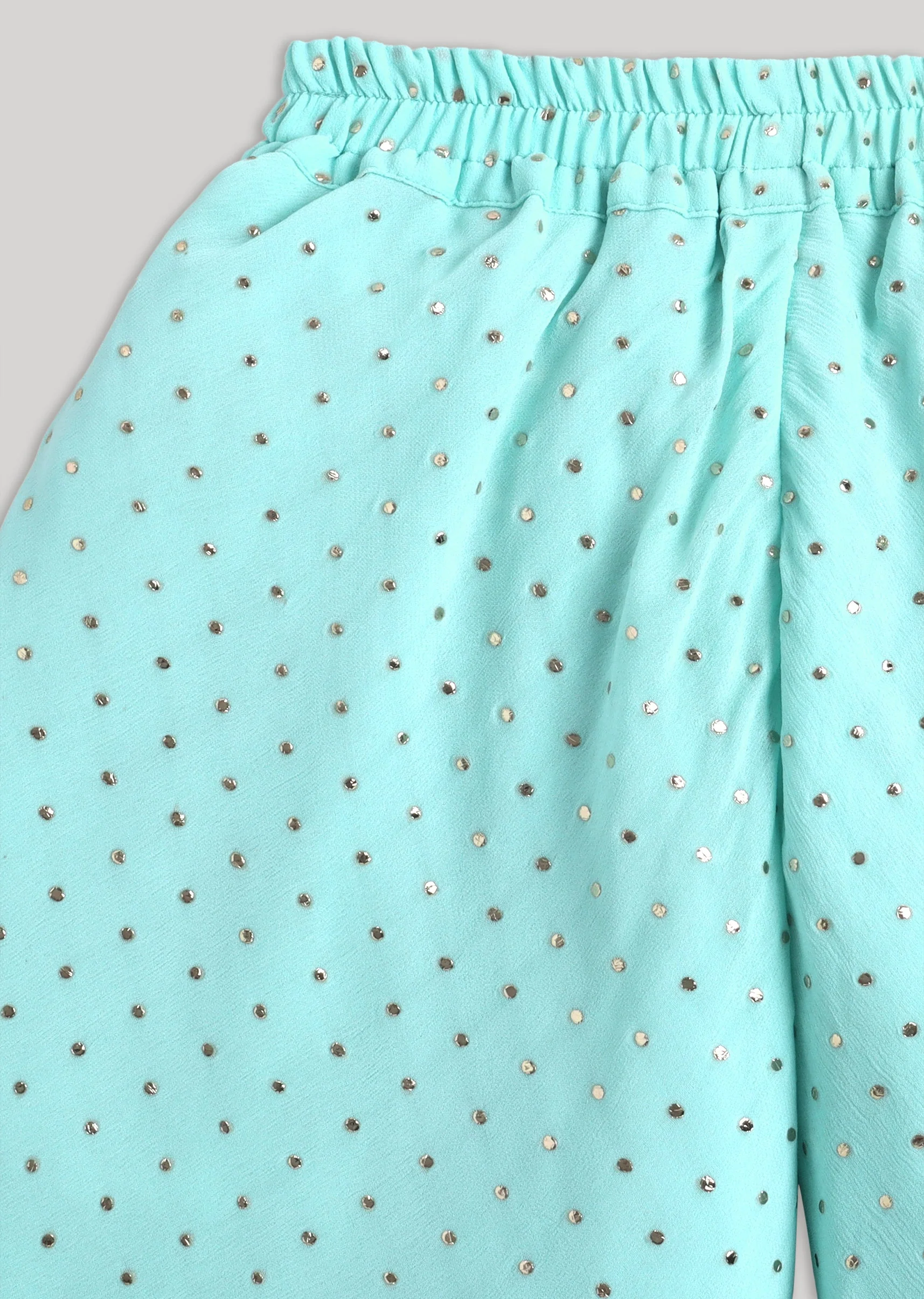 Blue And Pink Printed Salwar Kameez Set - Image 6