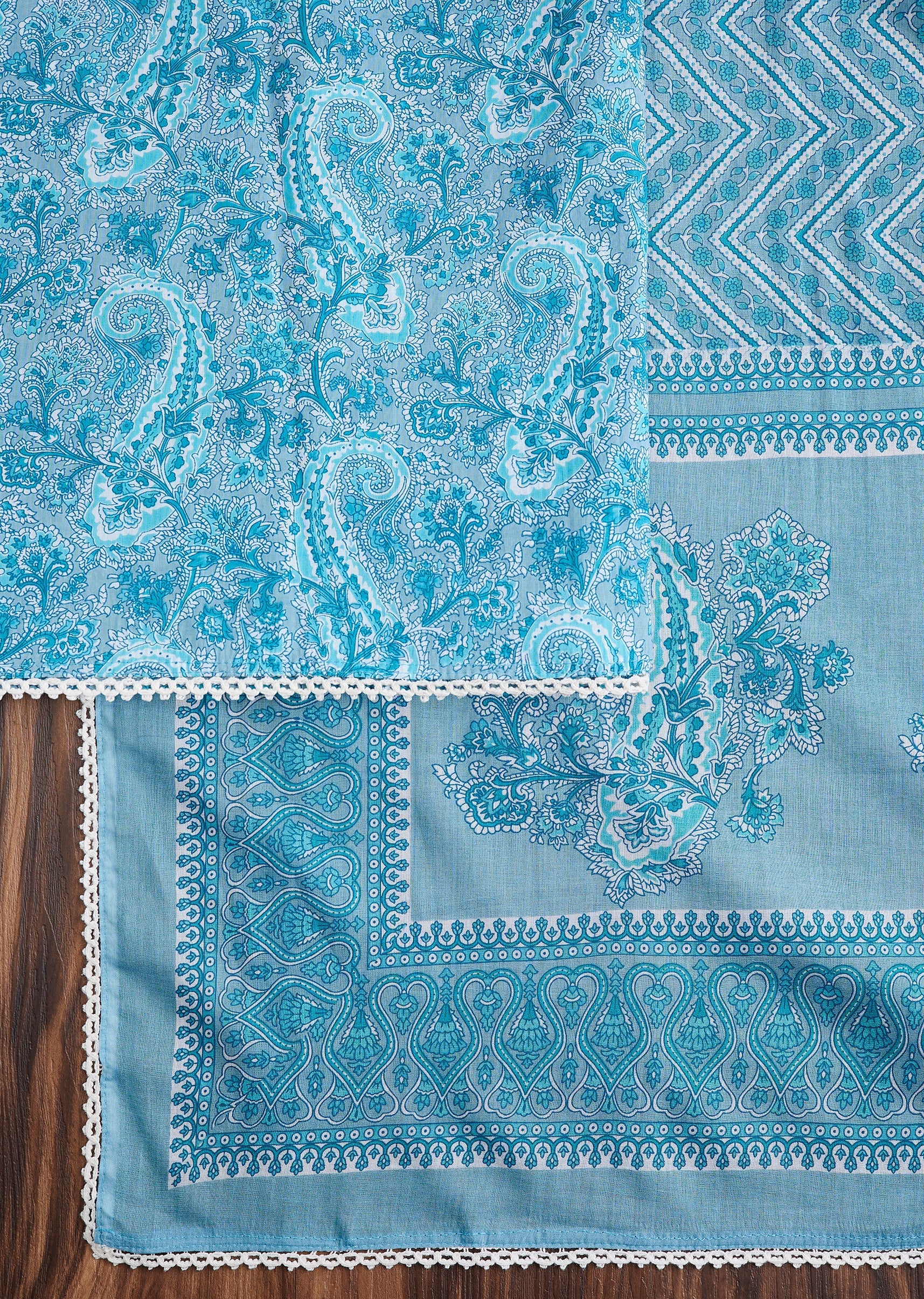 Blue Cotton Suit Set - Image 3