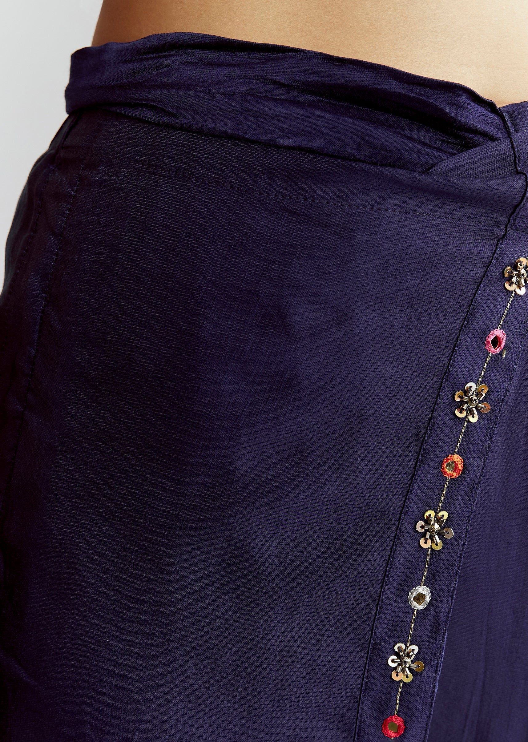 Blue Fusion Duo – Indo Western Set For Her And Kurta Set For Him - Image 7
