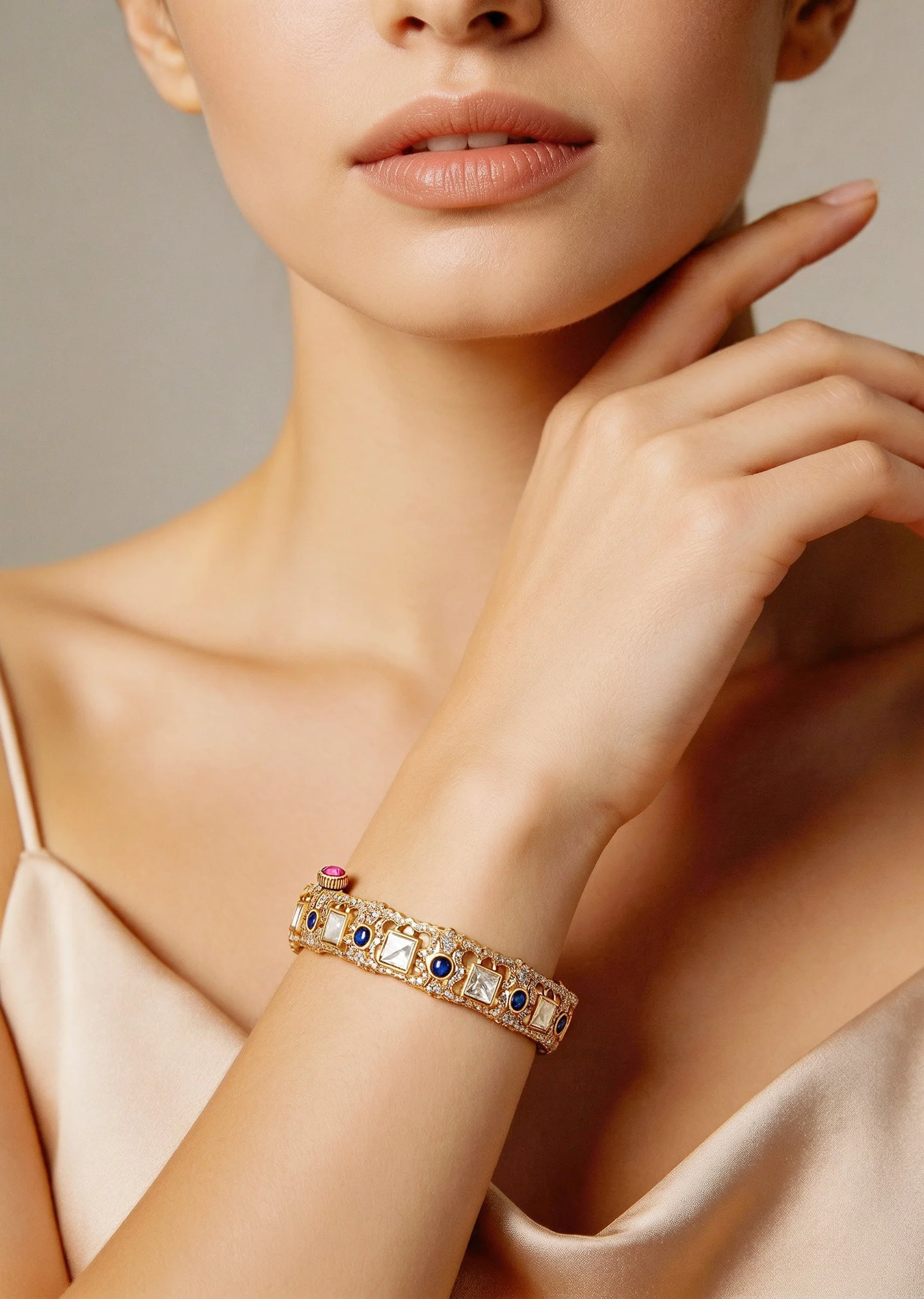 Blue Gold Festive Bangles