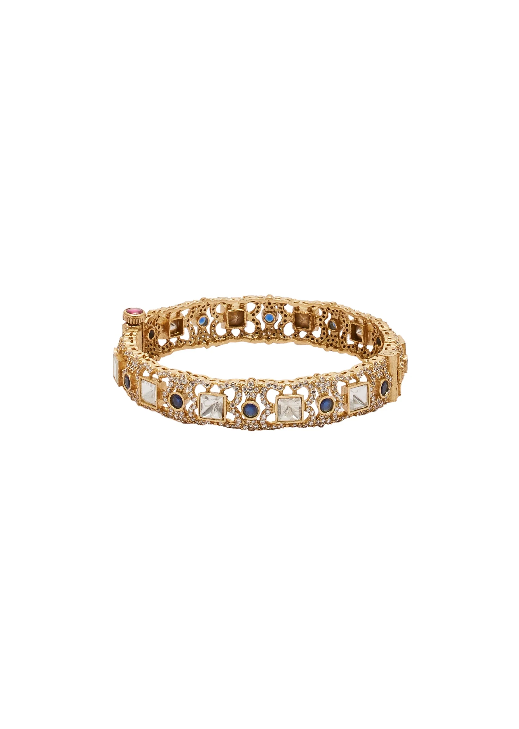 Blue Gold Festive Bangles - Image 3