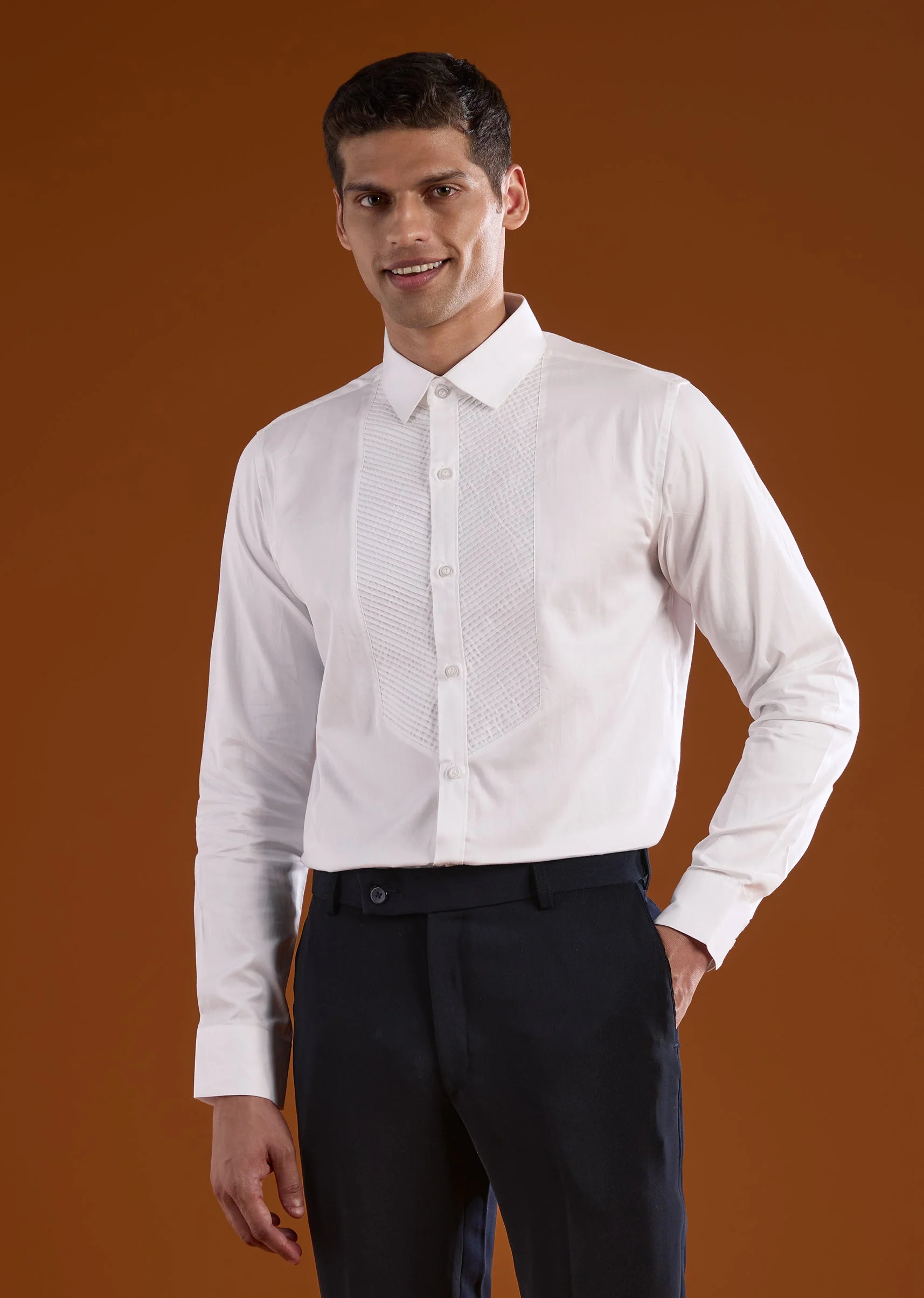 Blue Mens Tuxedo With Stone Work - Image 7