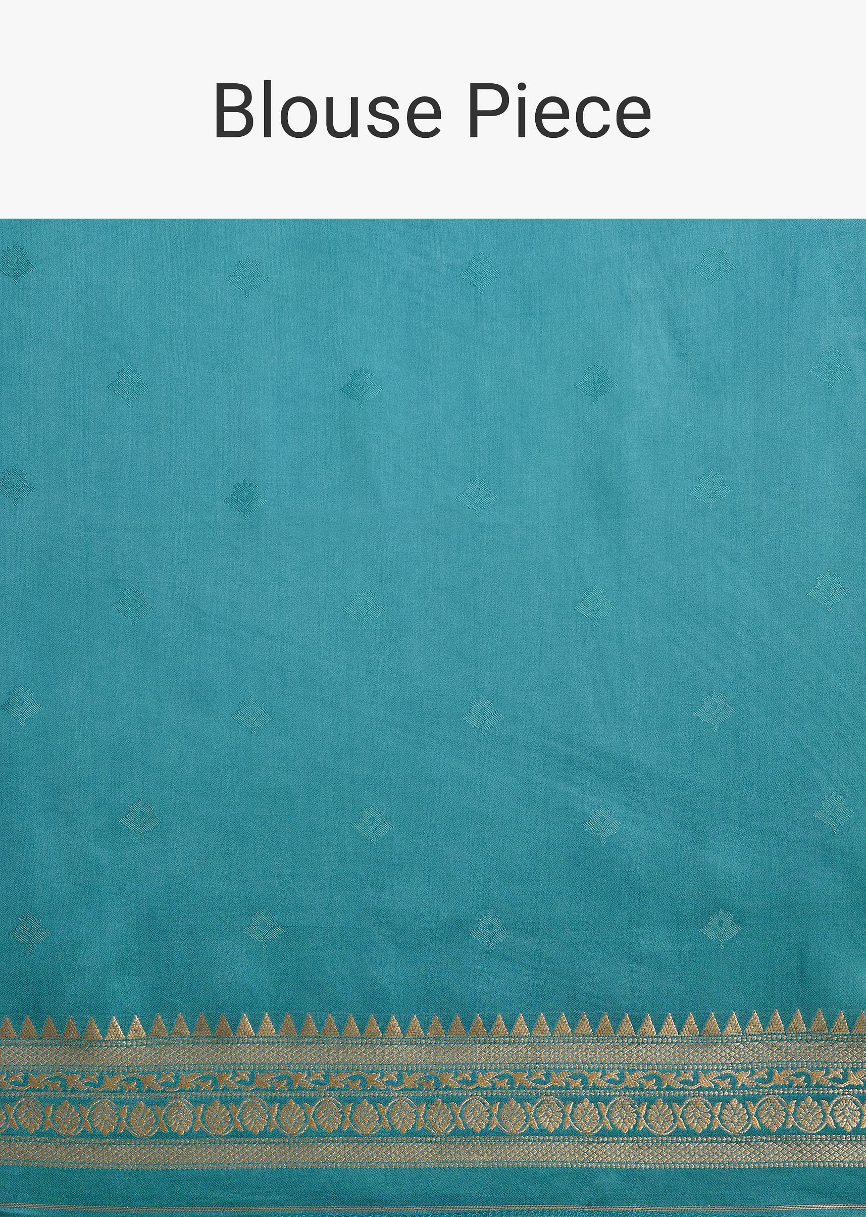 Blue Tissue Silk Saree With Chanderi Zari Weaving - Image 10