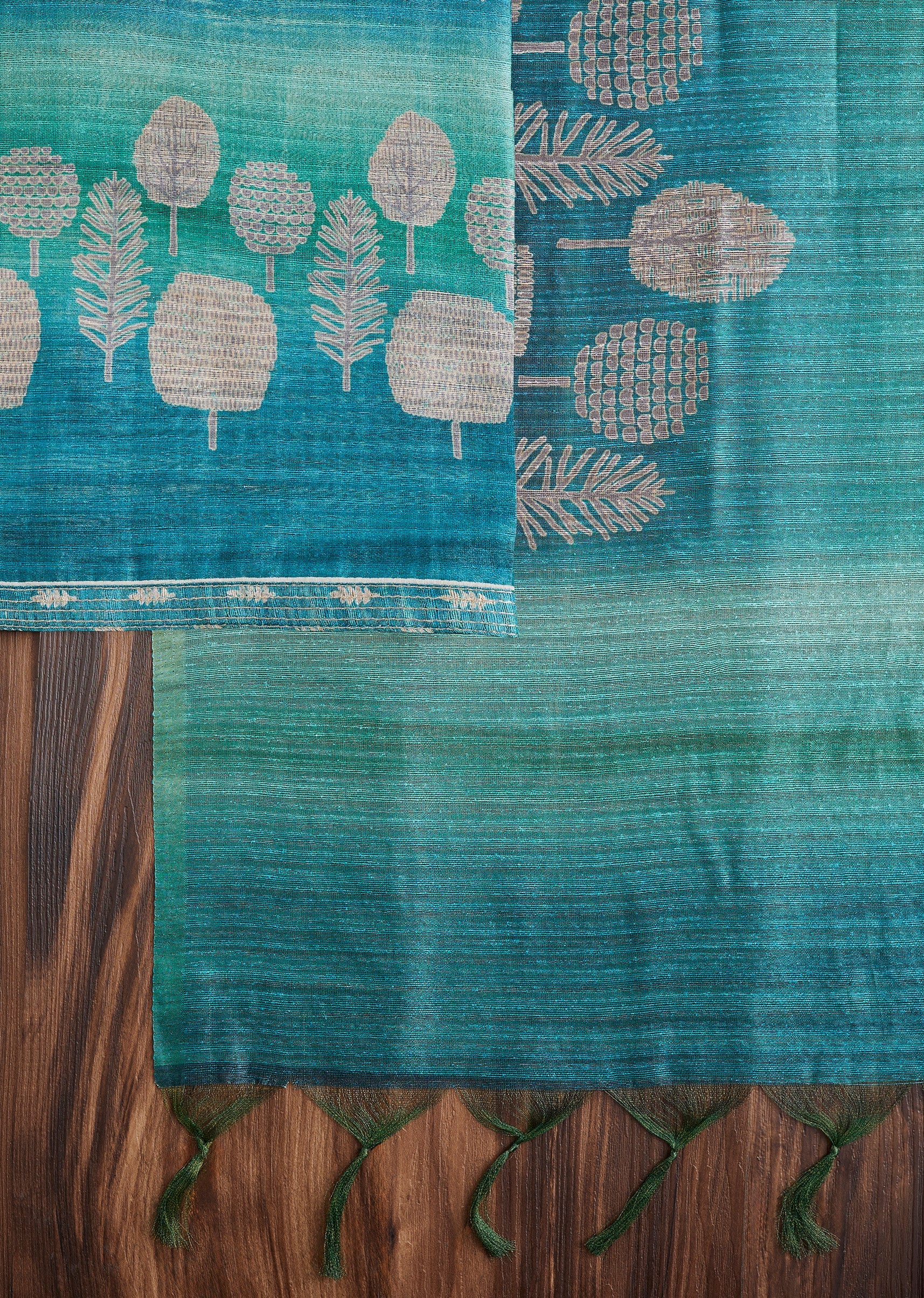 Blue Tussar Suit Set - Image 3