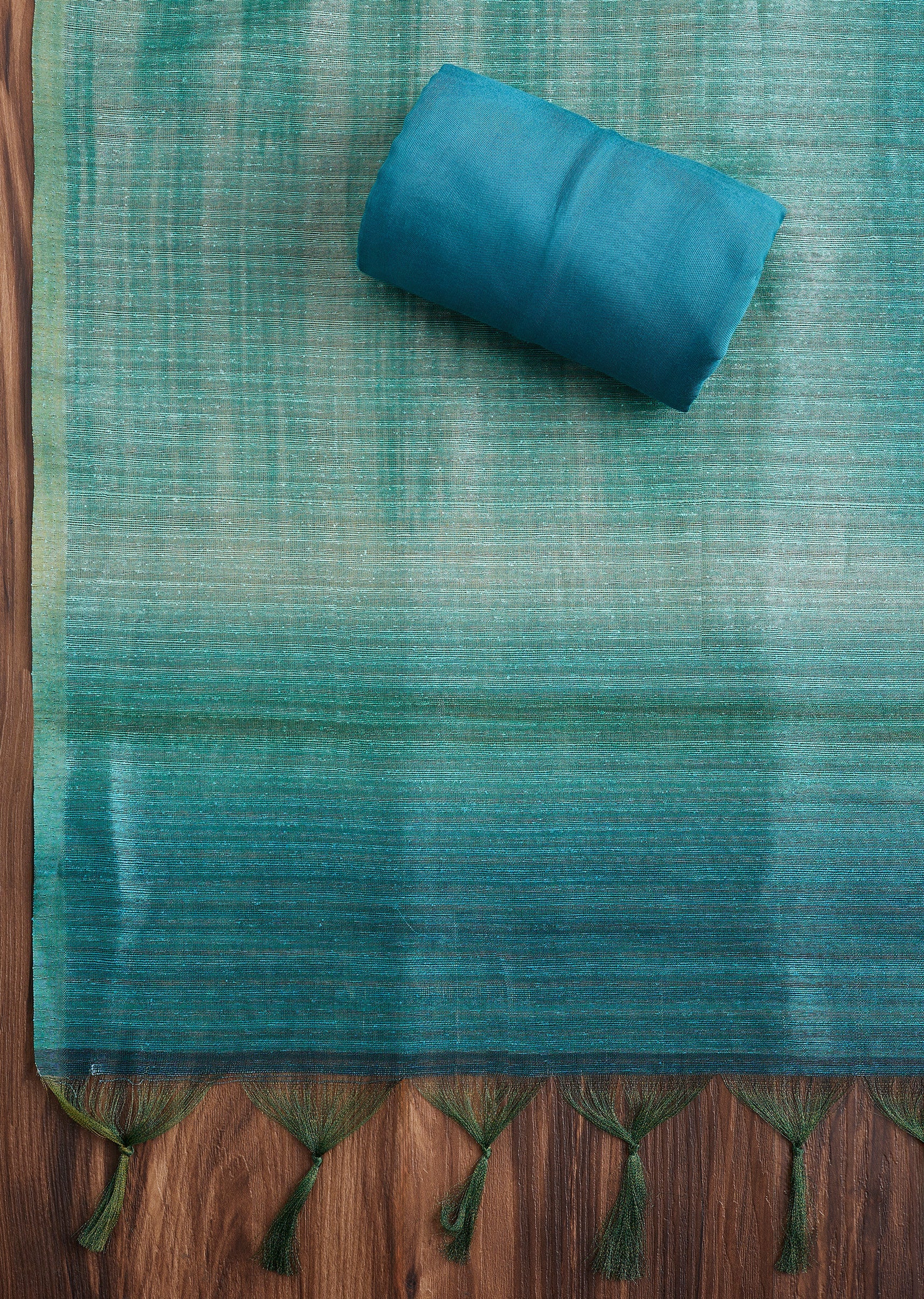 Blue Tussar Suit Set - Image 4