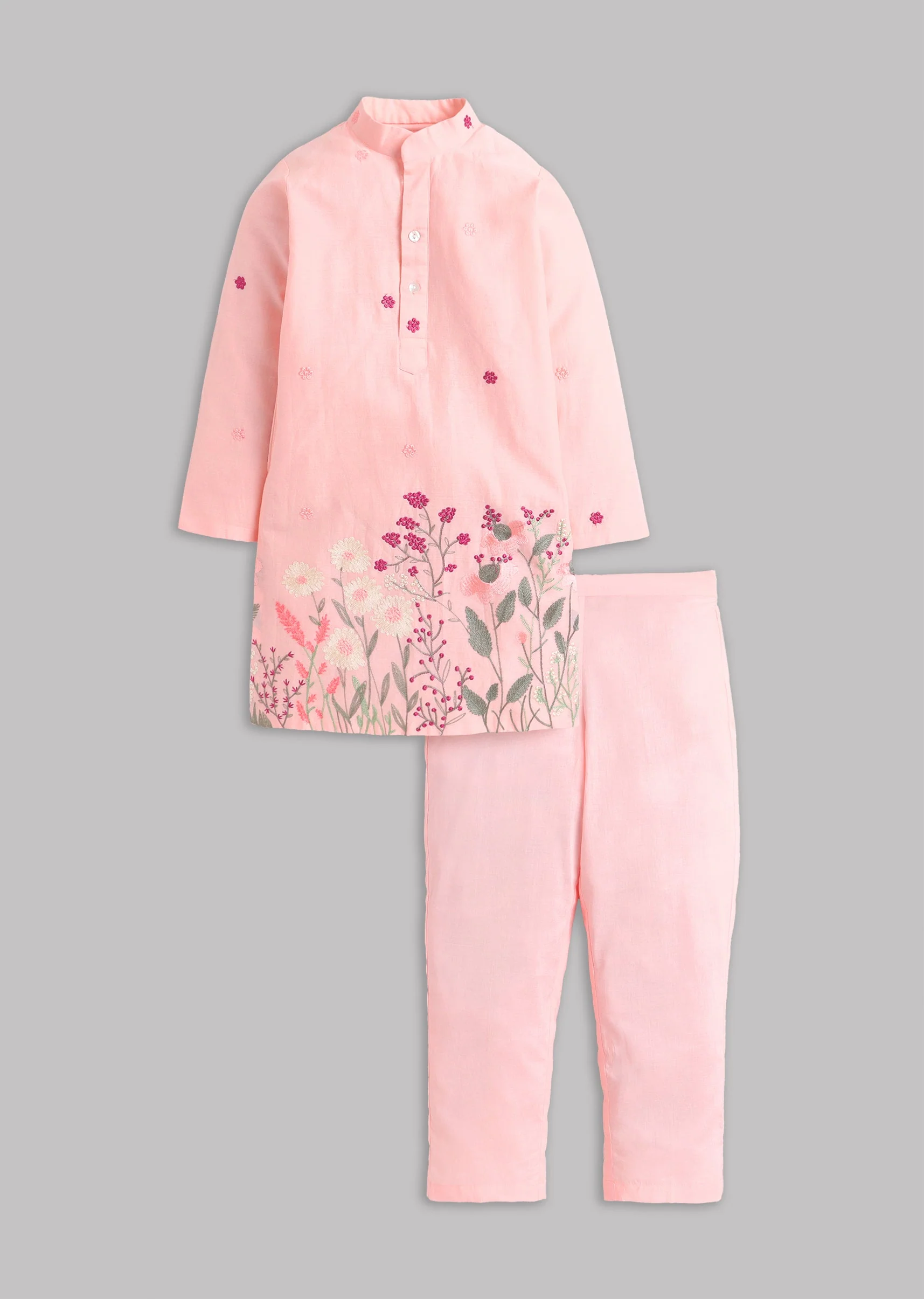 Boys Peach Kurta Set