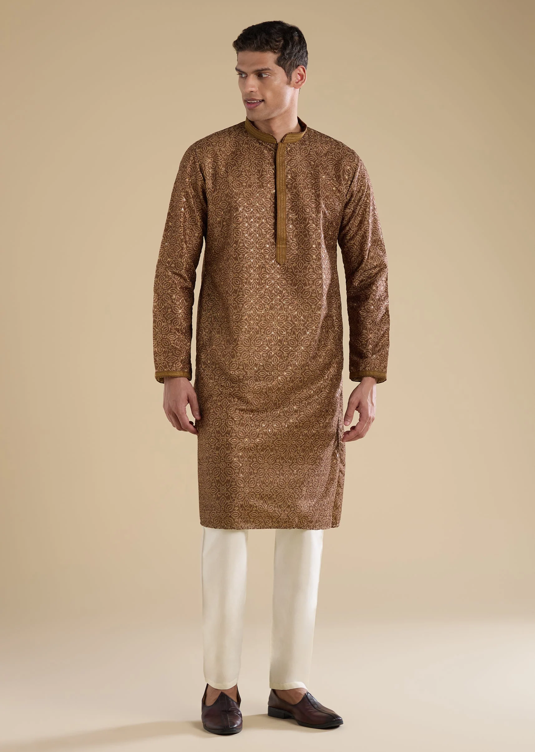 Brown Casual Kurta Set - Image 2