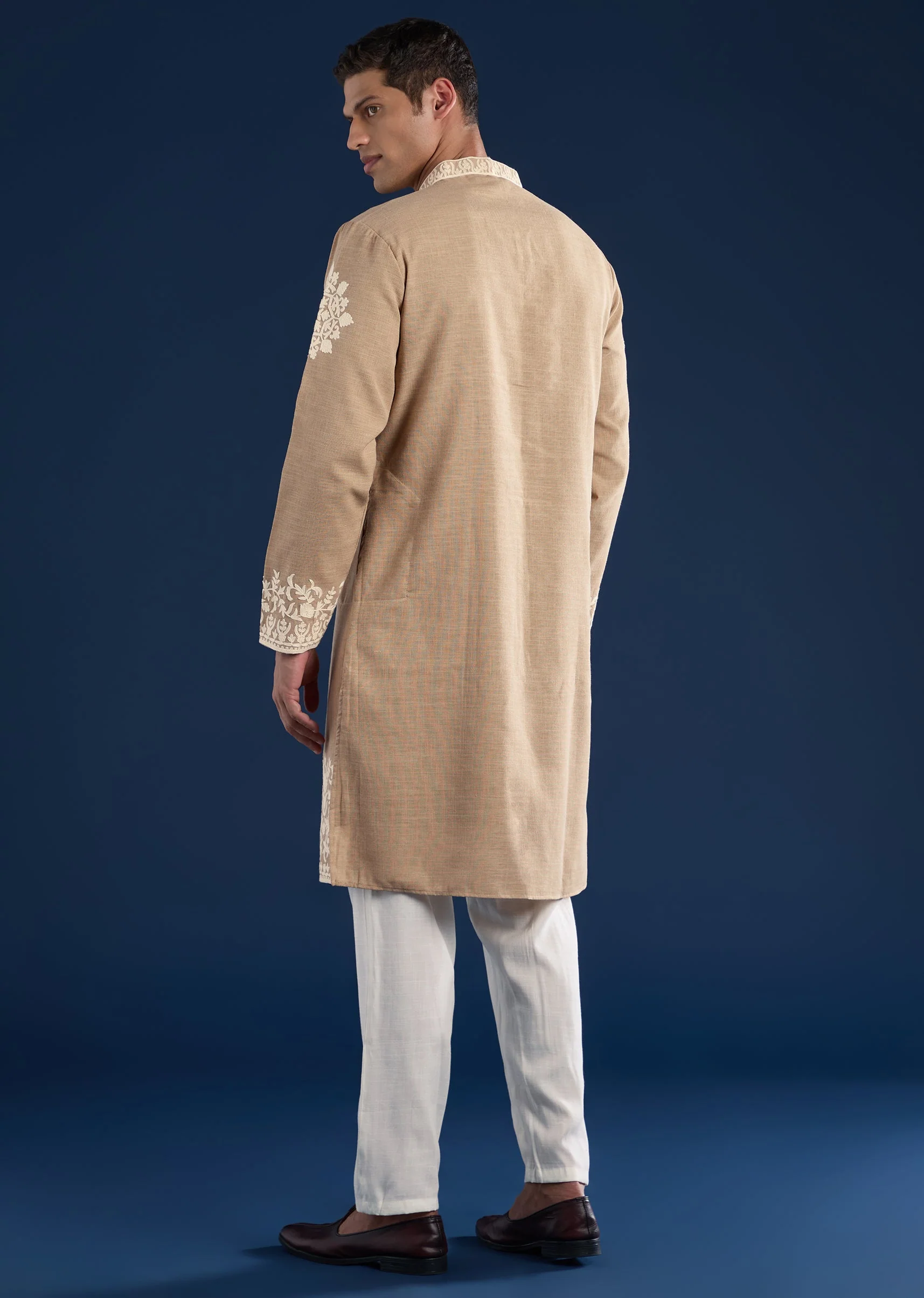 Brown Cotton Viscose Kurta Set - Image 5