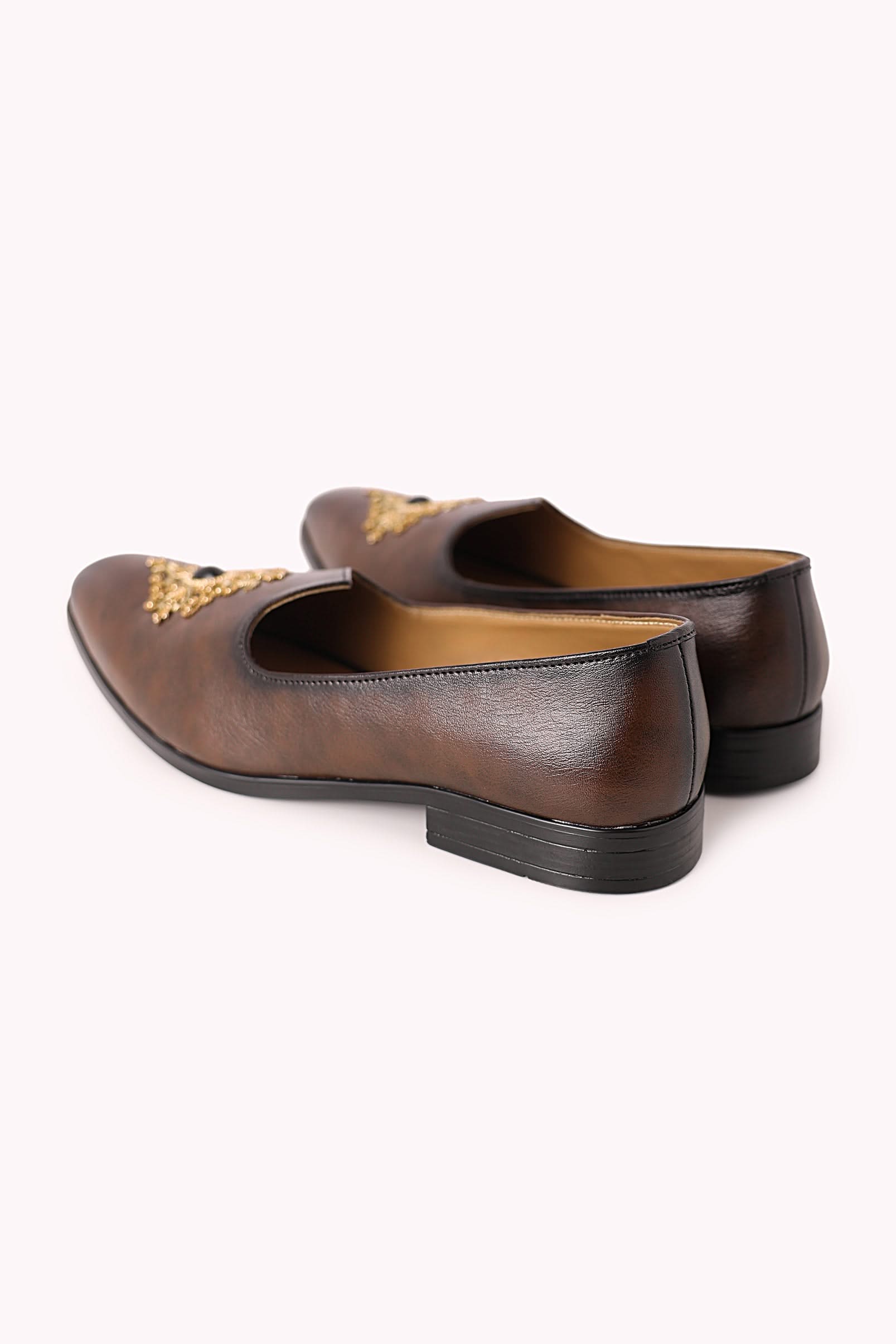 Brown Embroidered Juttis - Image 6