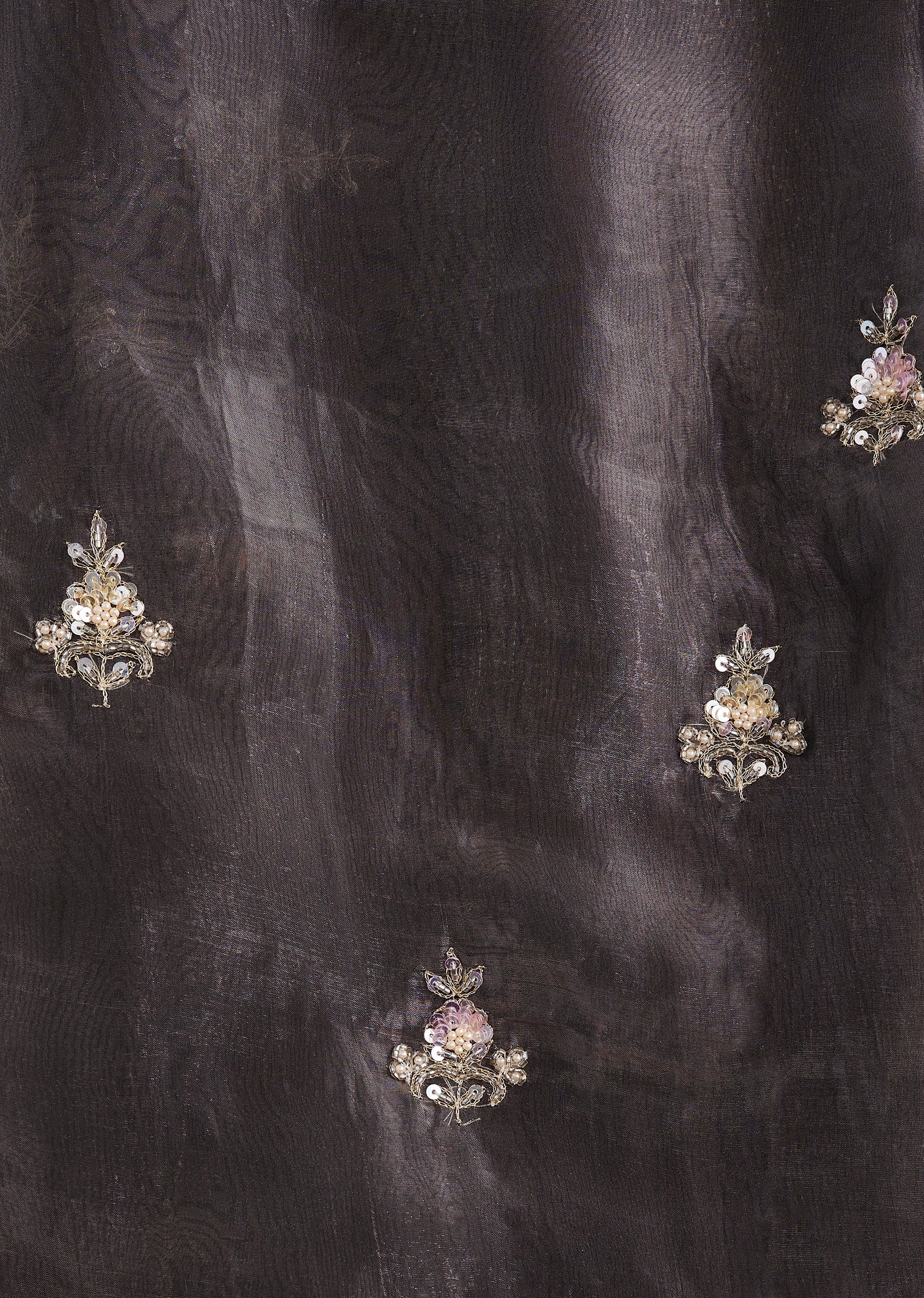 Brown Organza Floral Suit - Image 2