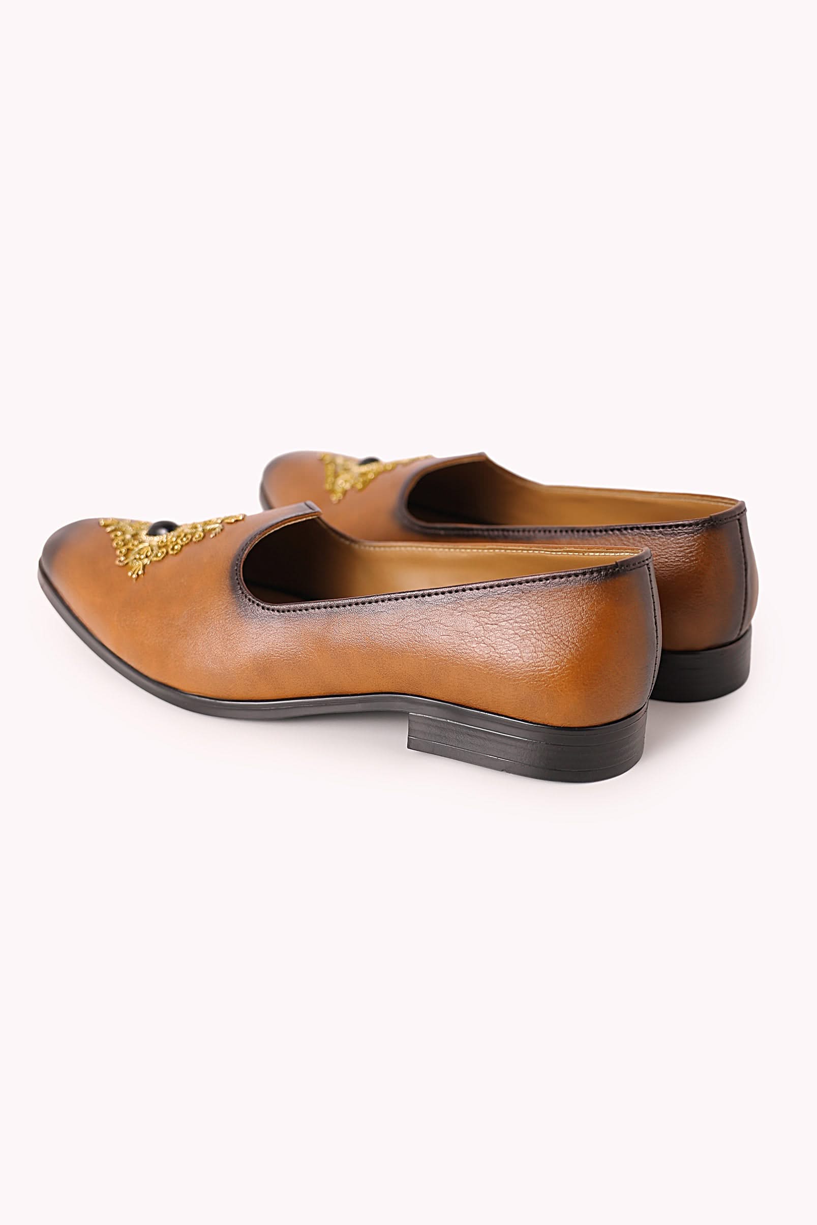 Brown Shaded Juttis with Stone Work - Image 9