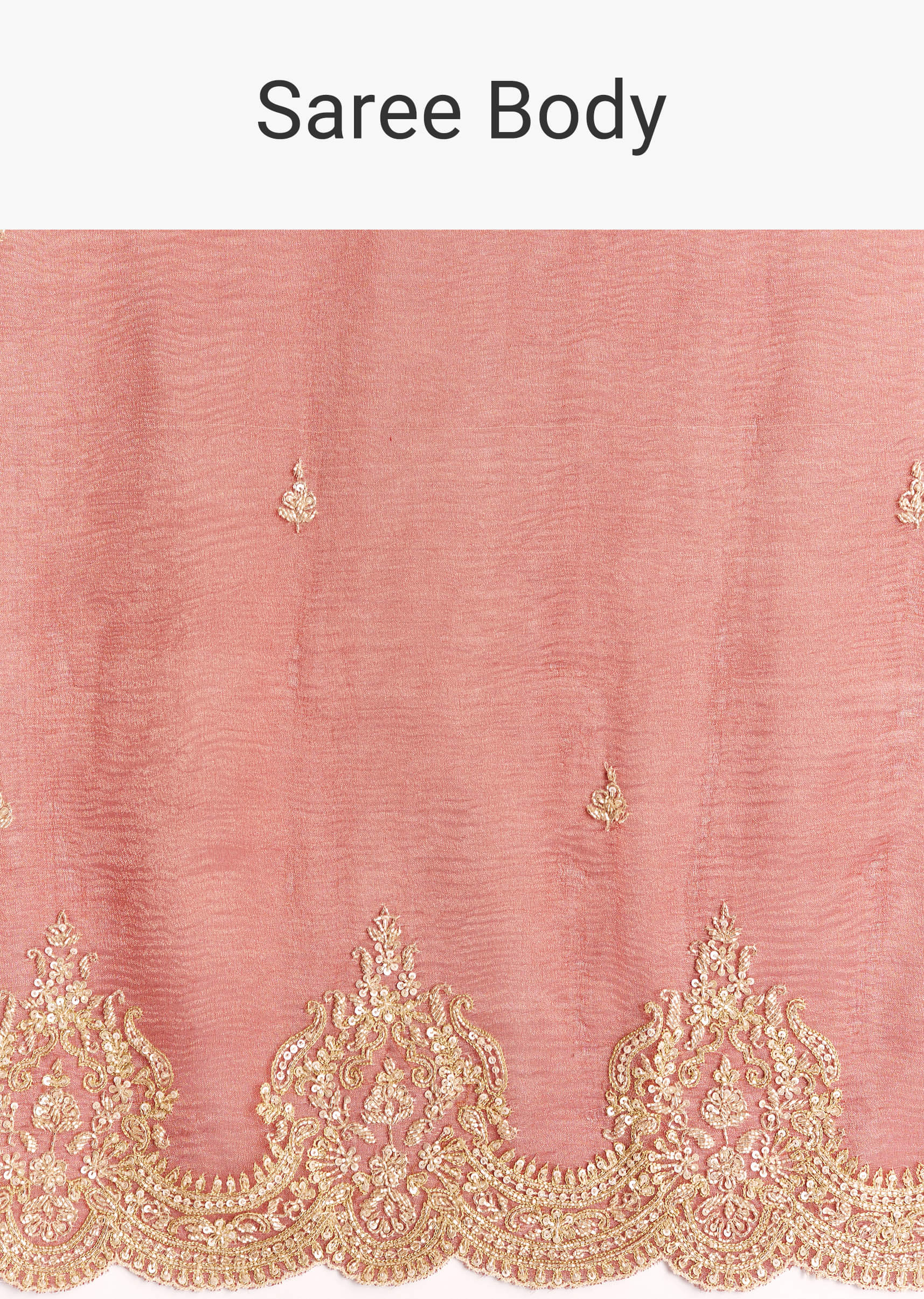 Brownish Mauve Crush Tissue Saree With Heavy Border And Blouse - Image 9