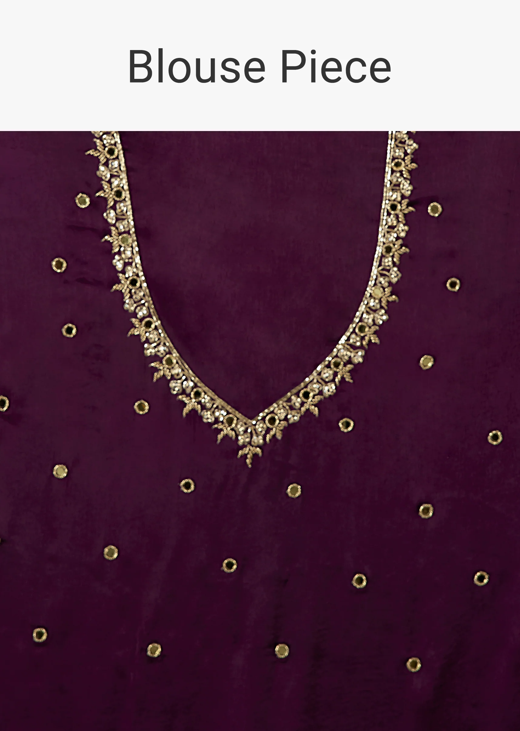 Chinon Satin Saree With Cutdana And Mirror Embellishment - Image 10