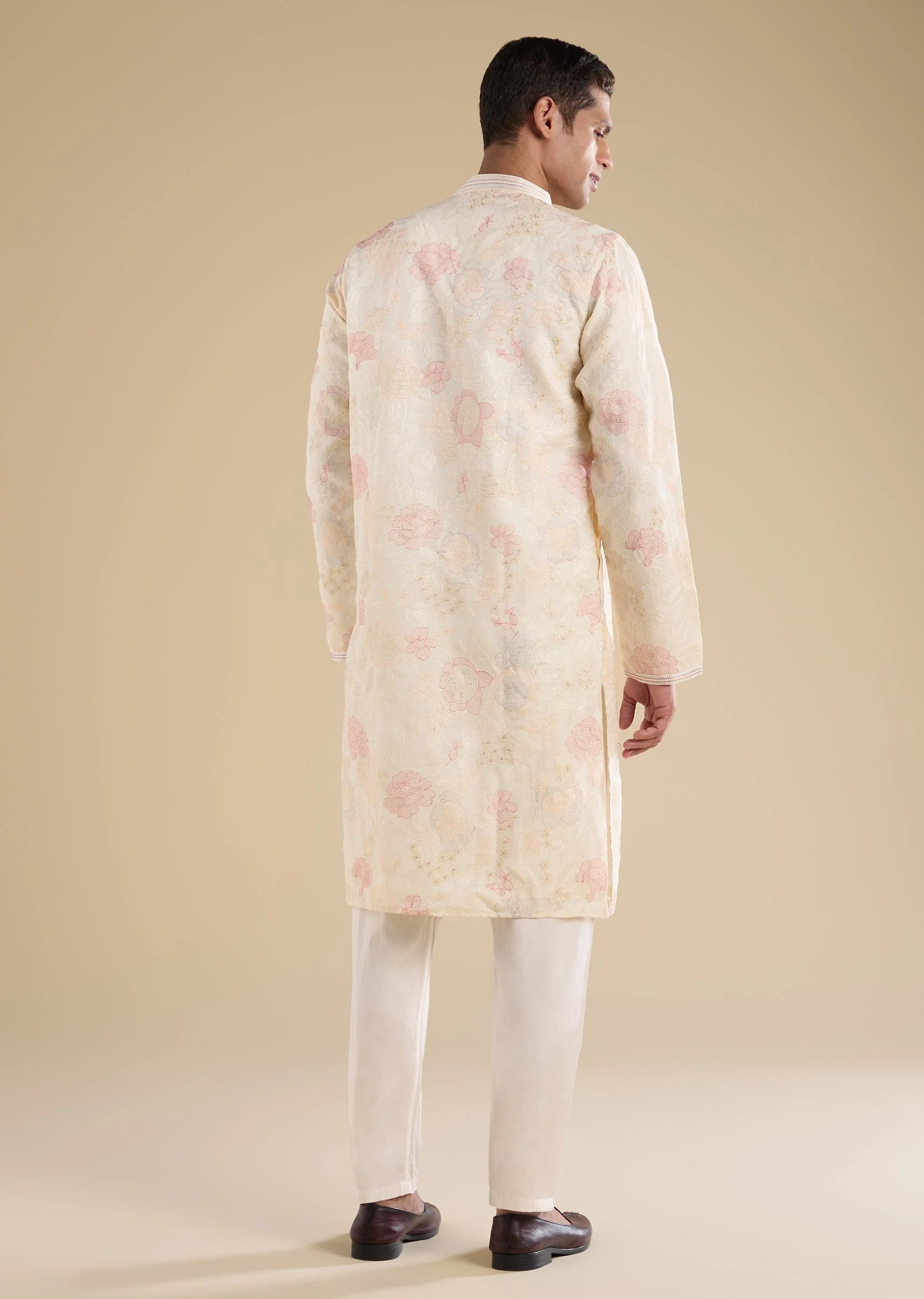 Cream Minimal Kurta Set - Image 5